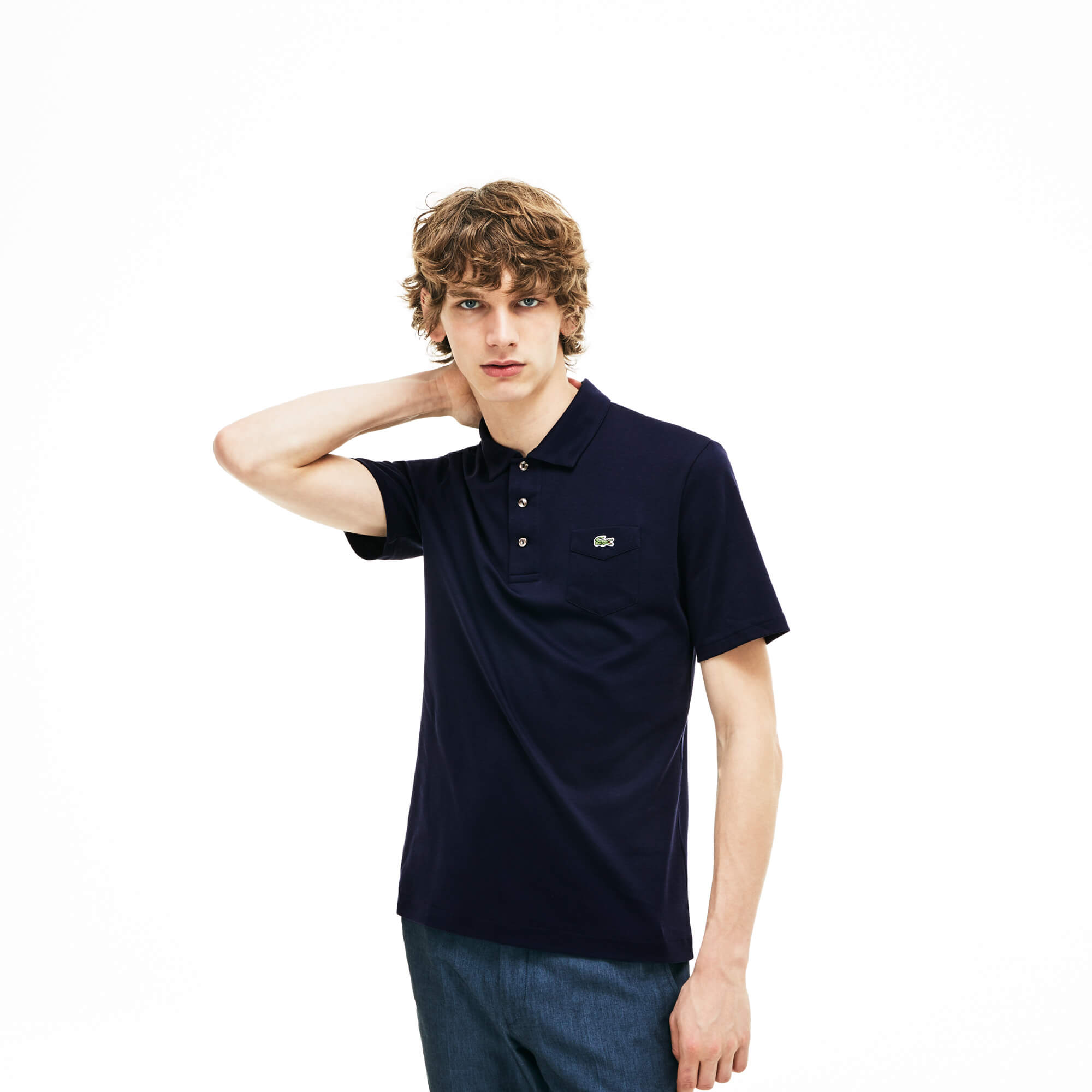 Lacoste Unisex Lacivert Kısa Kollu Polo