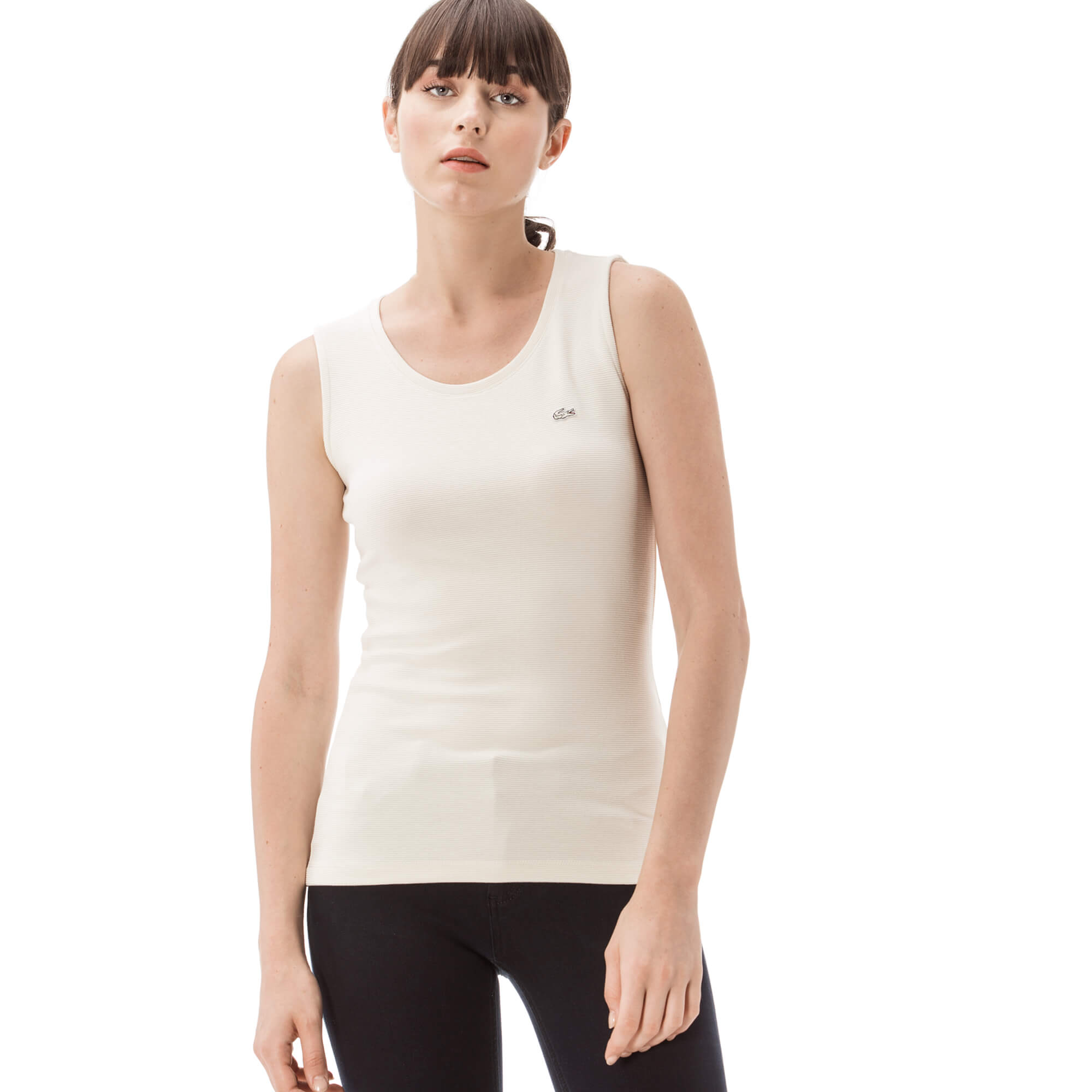 Lacoste Kadın Bej T-Shirt