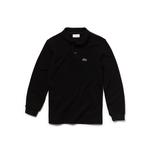 Erkek Çocuk Regular Fit Uzun Kollu Siyah Polo