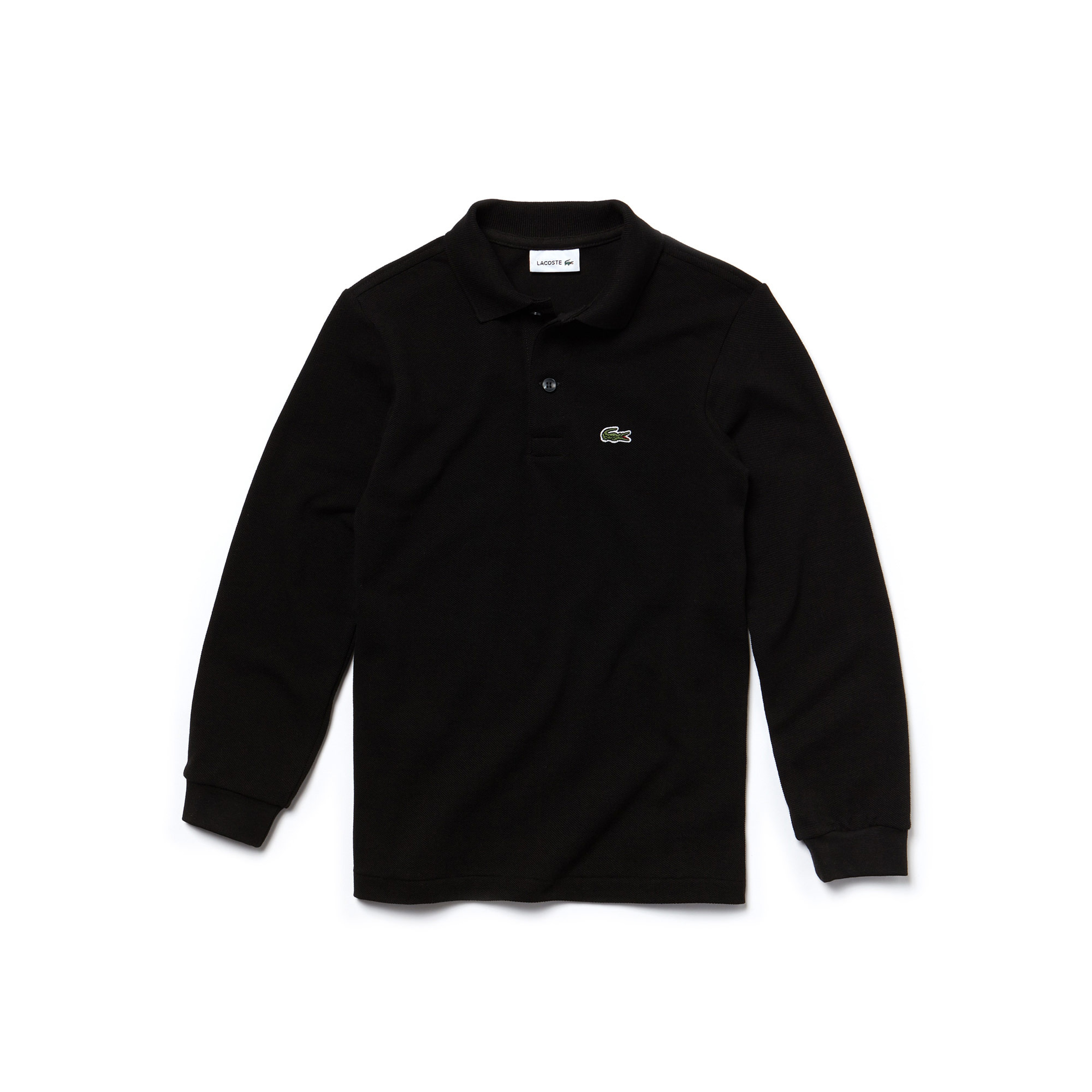 Erkek Çocuk Regular Fit Uzun Kollu Siyah Polo