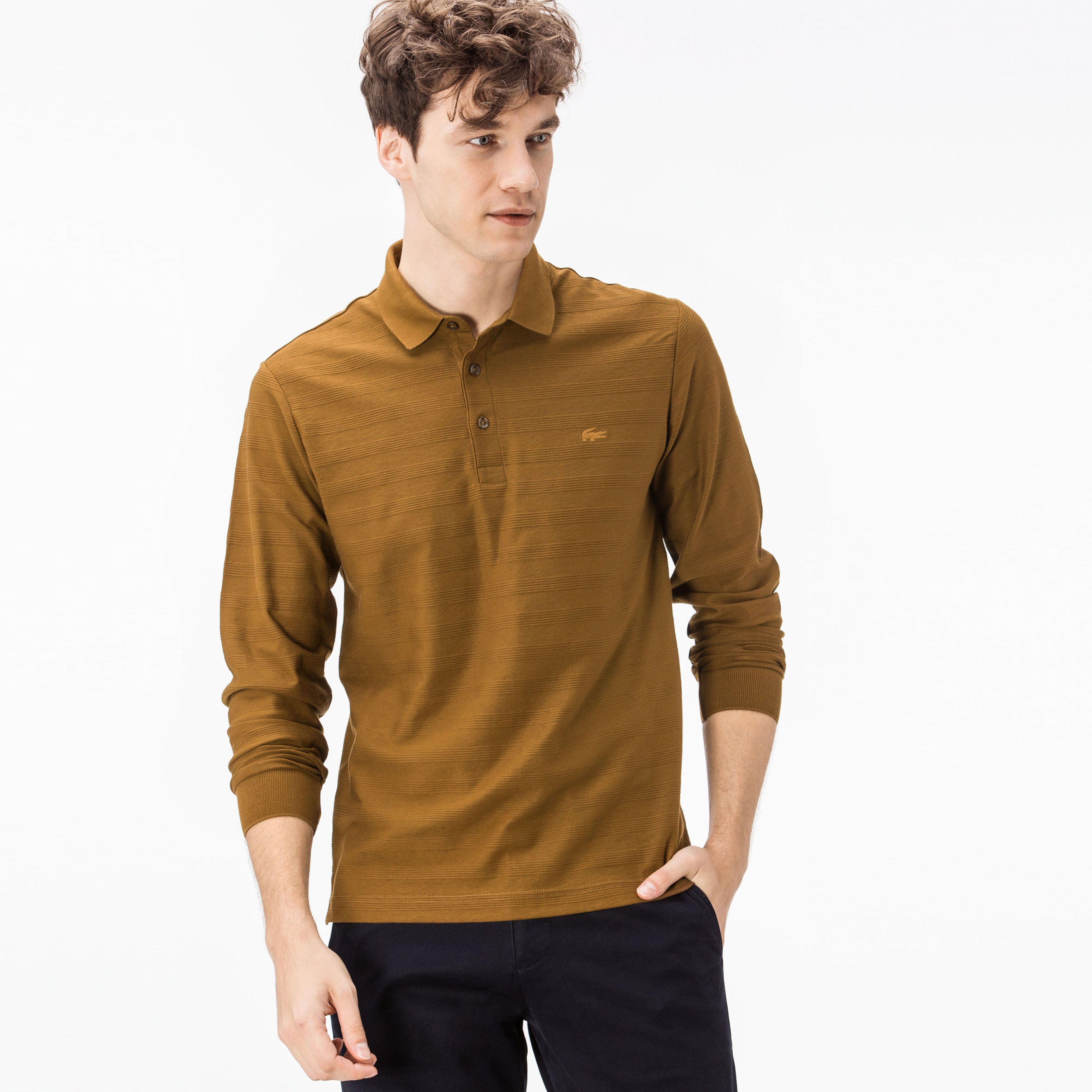 Lacoste Erkek Kahverengi Regular Fit Polo