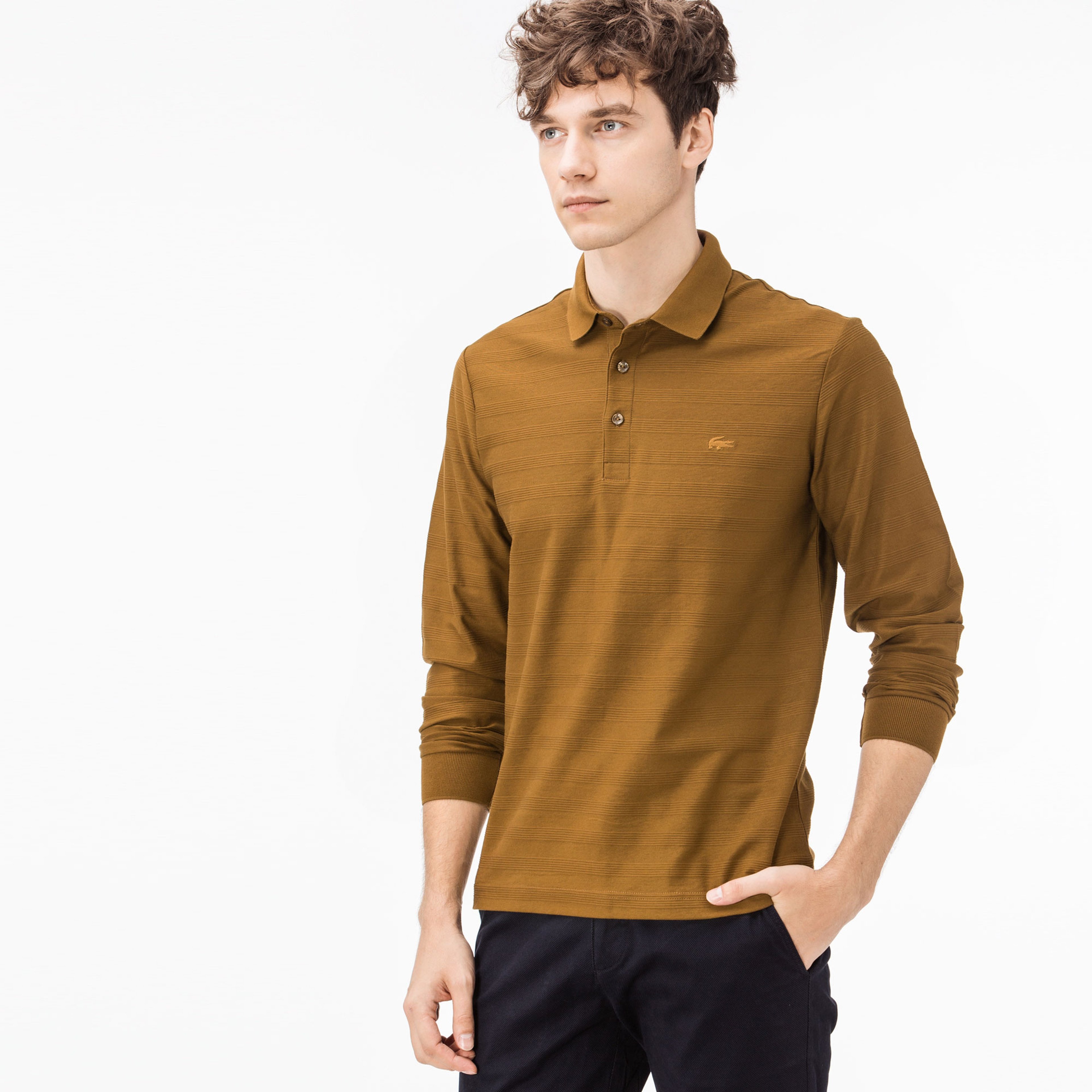 Lacoste Erkek Kahverengi Regular Fit Polo