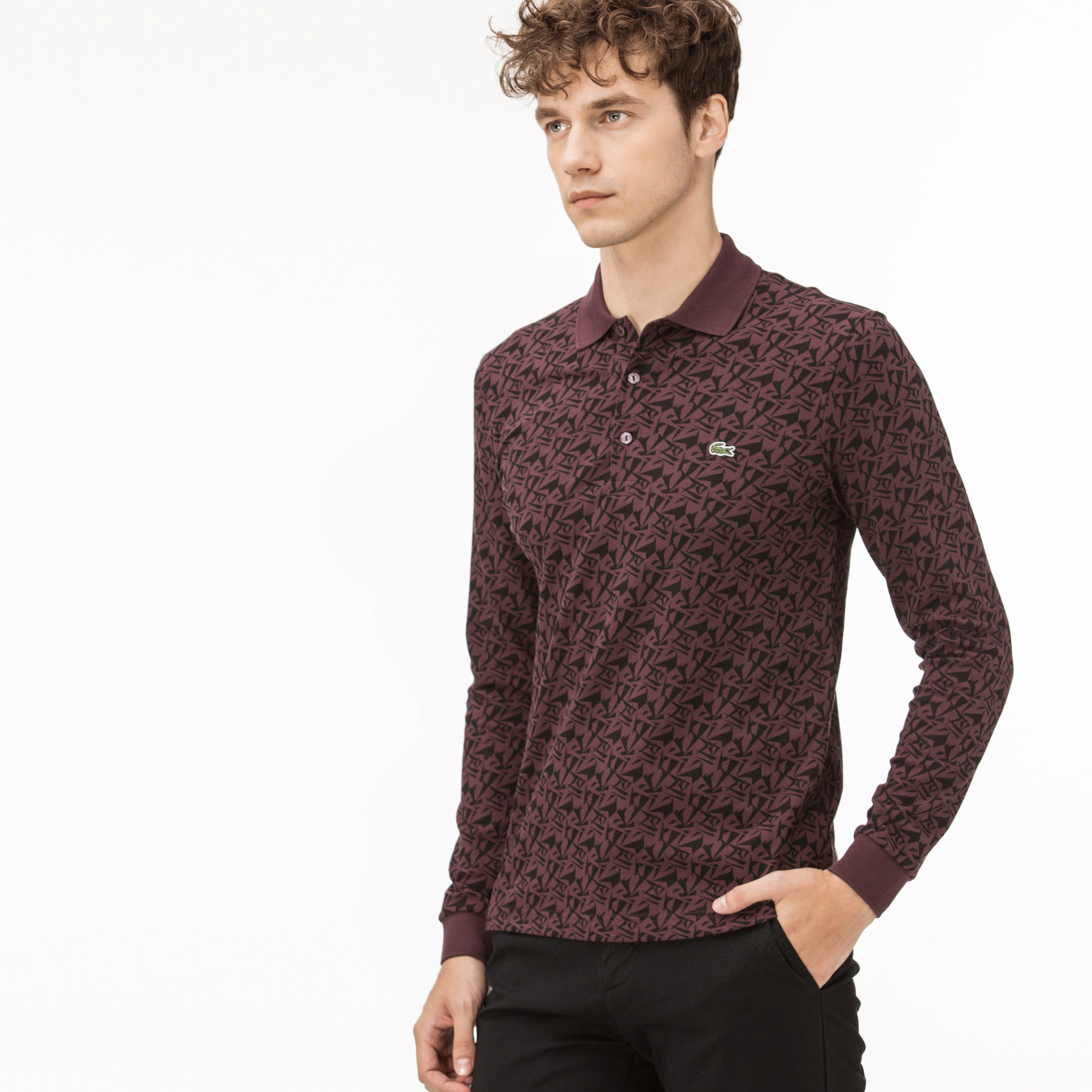 Lacoste Erkek Bordo Slim Fit Polo