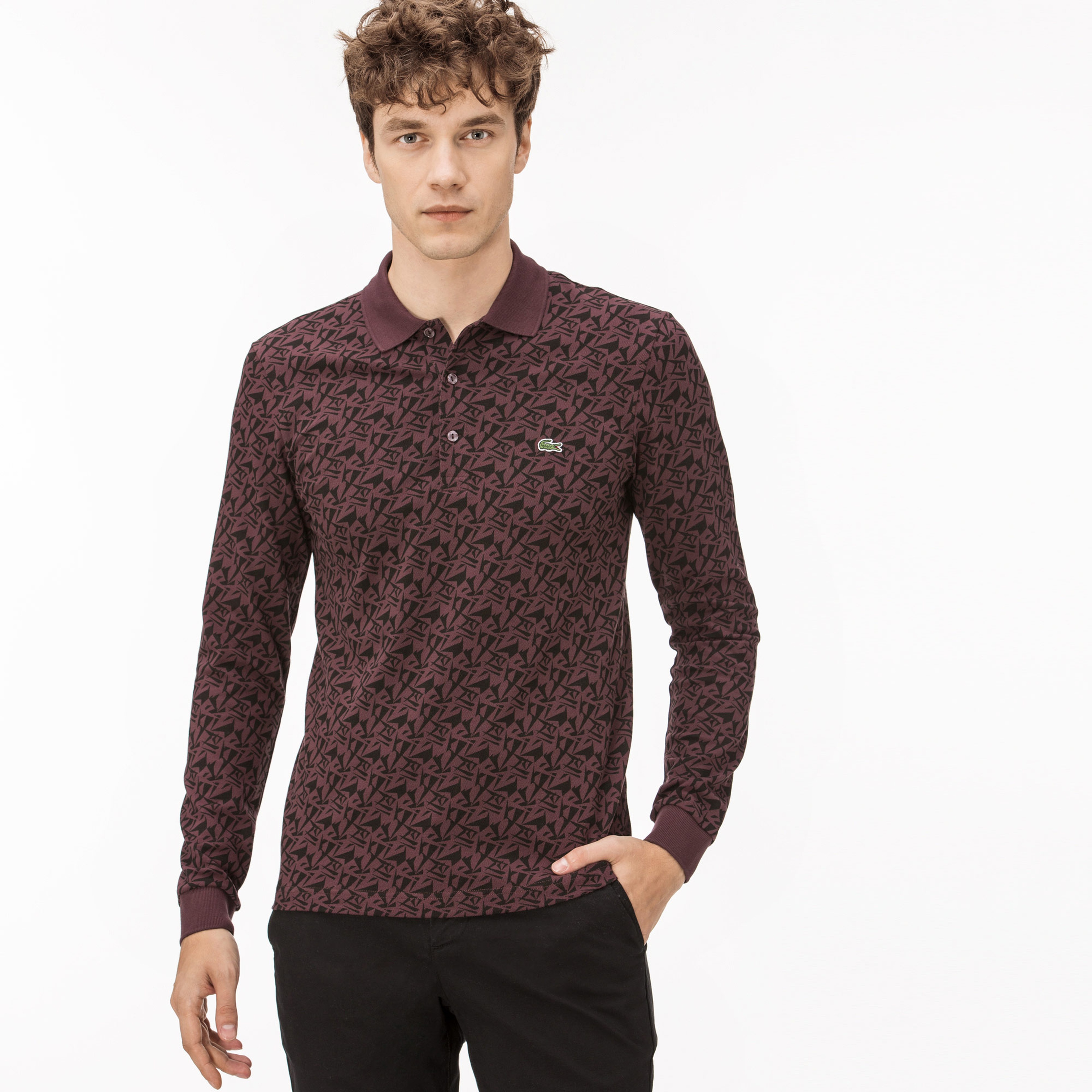 Lacoste Erkek Bordo Slim Fit Polo