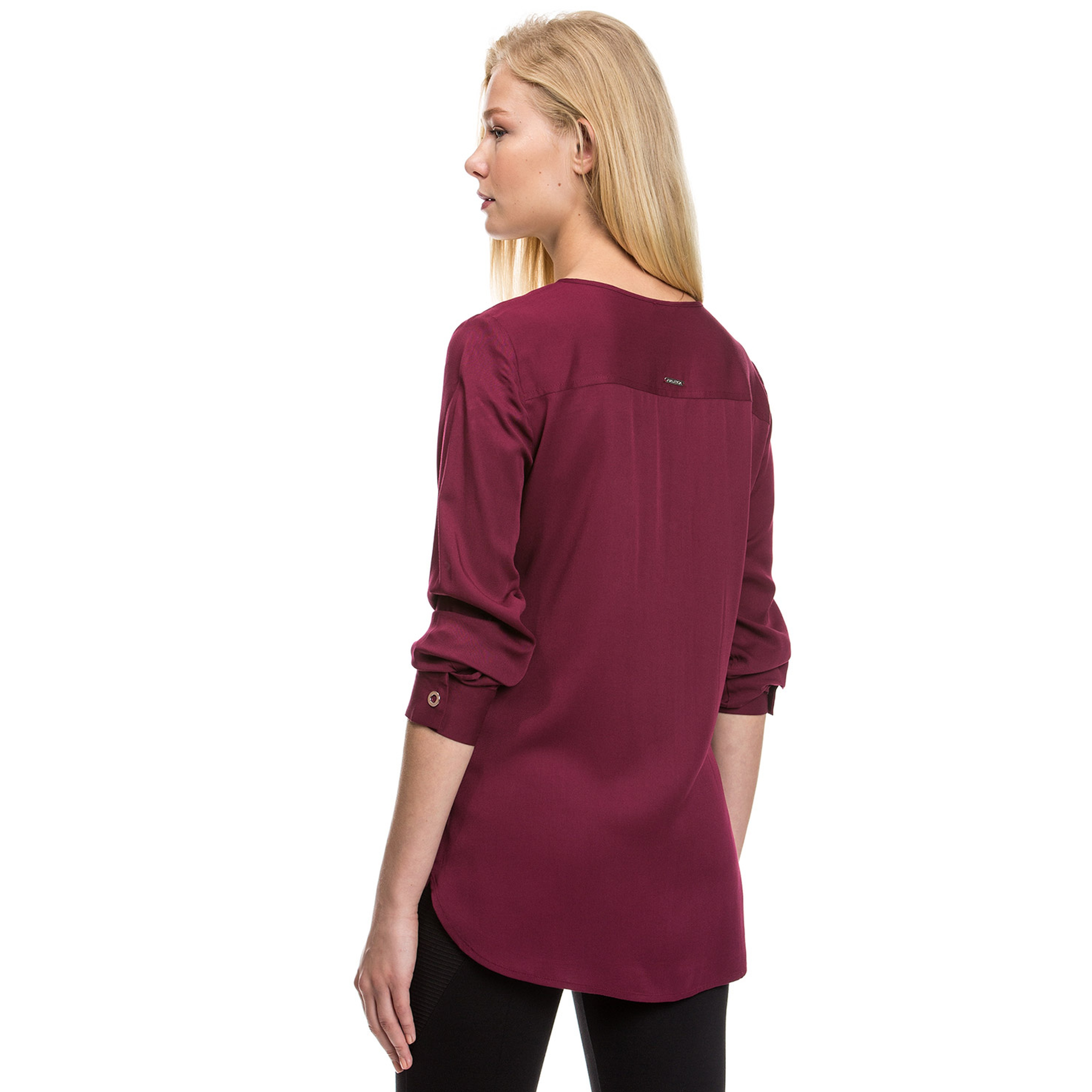 Nautica Kadın Bordo T-Shirt