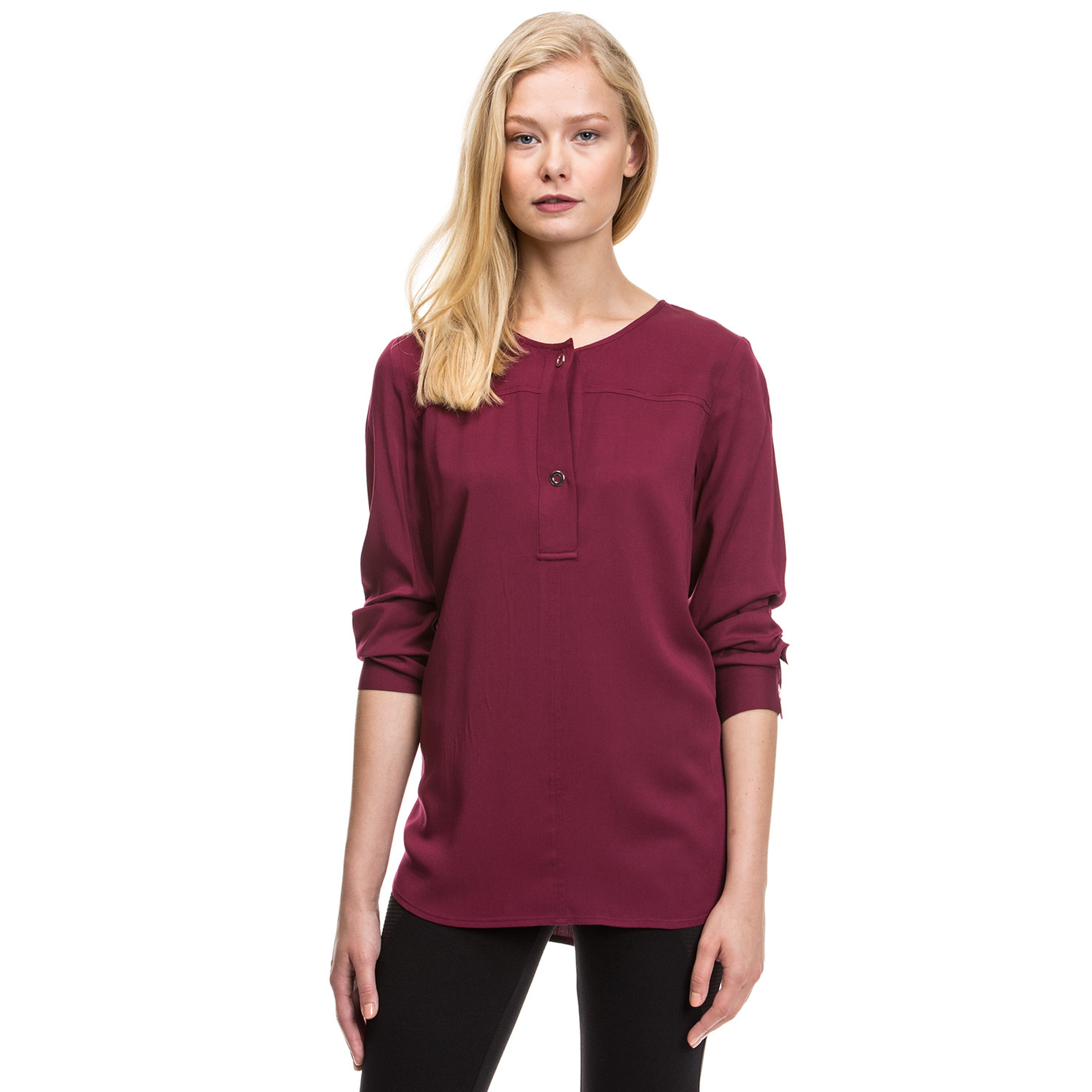 Nautica Kadın Bordo T-Shirt