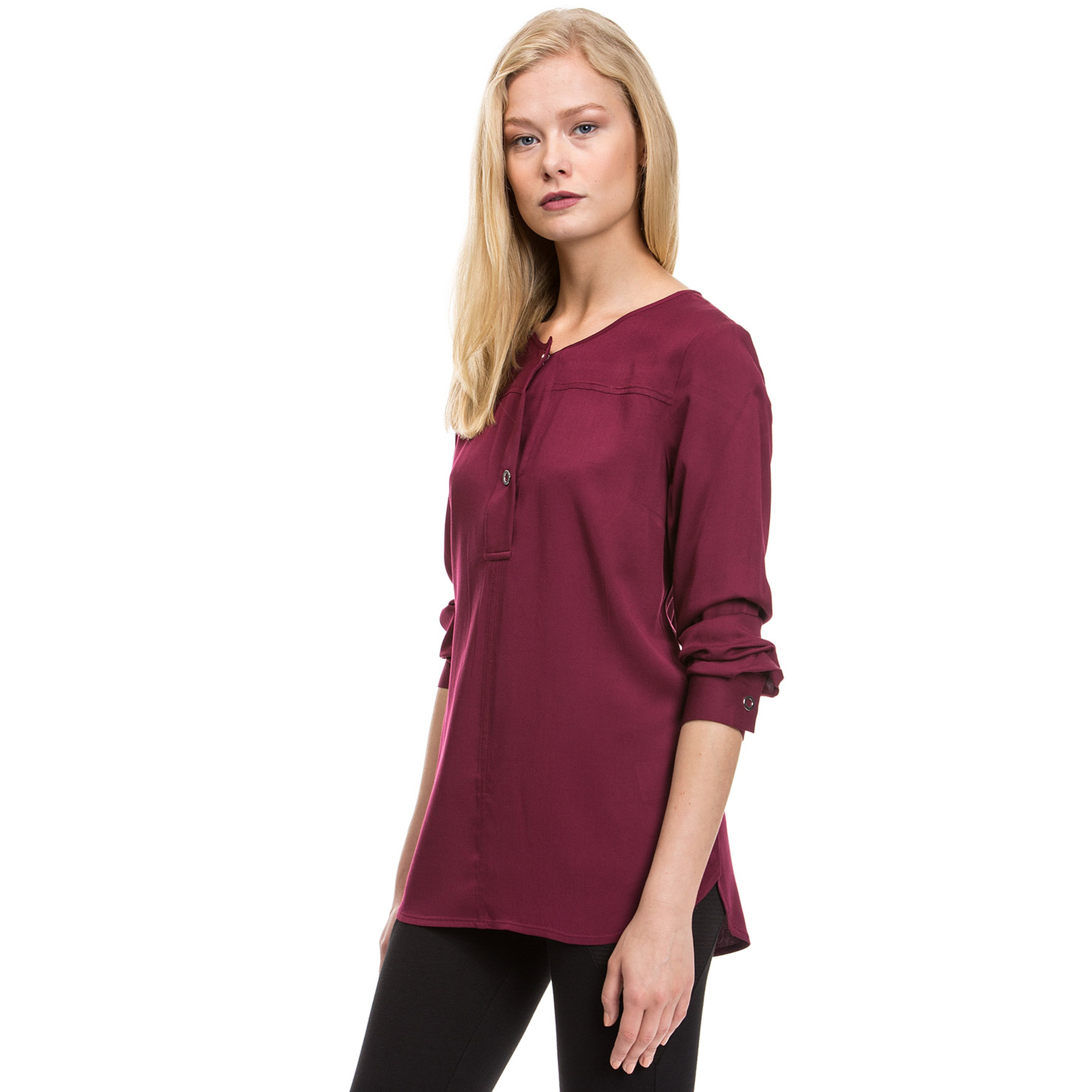 Nautica Kadın Bordo T-Shirt