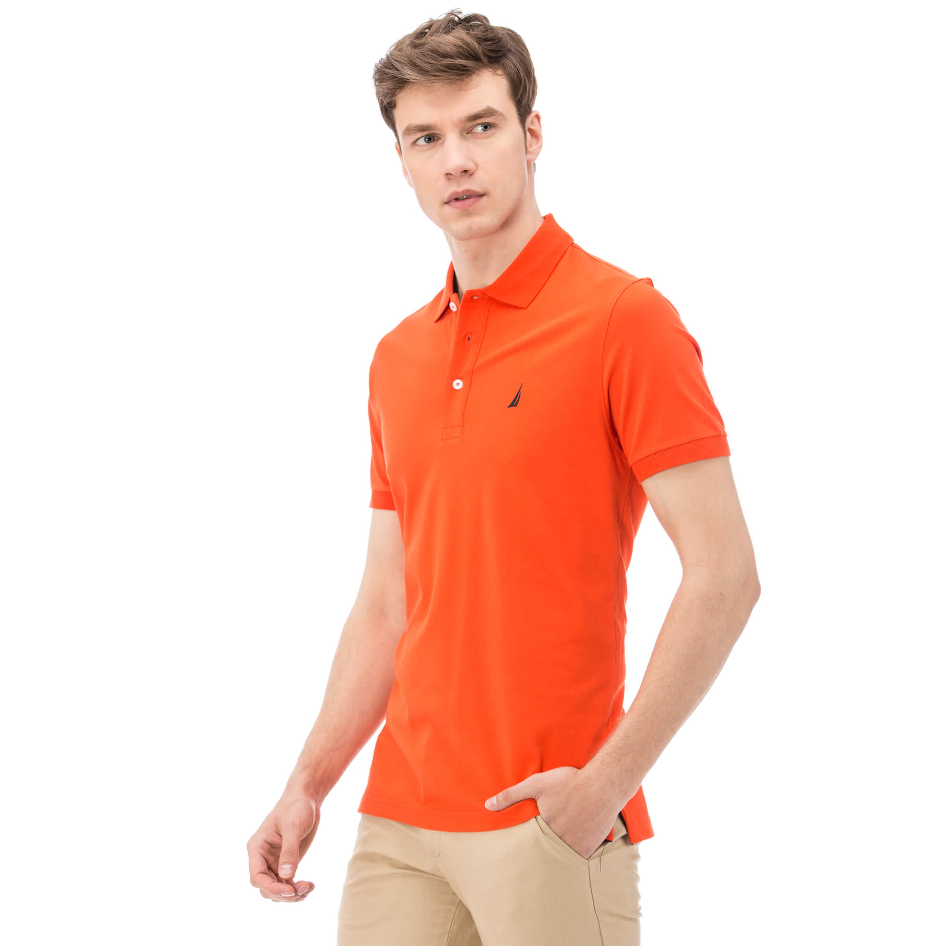 Nautica Erkek Slim Fit Turuncu Polo