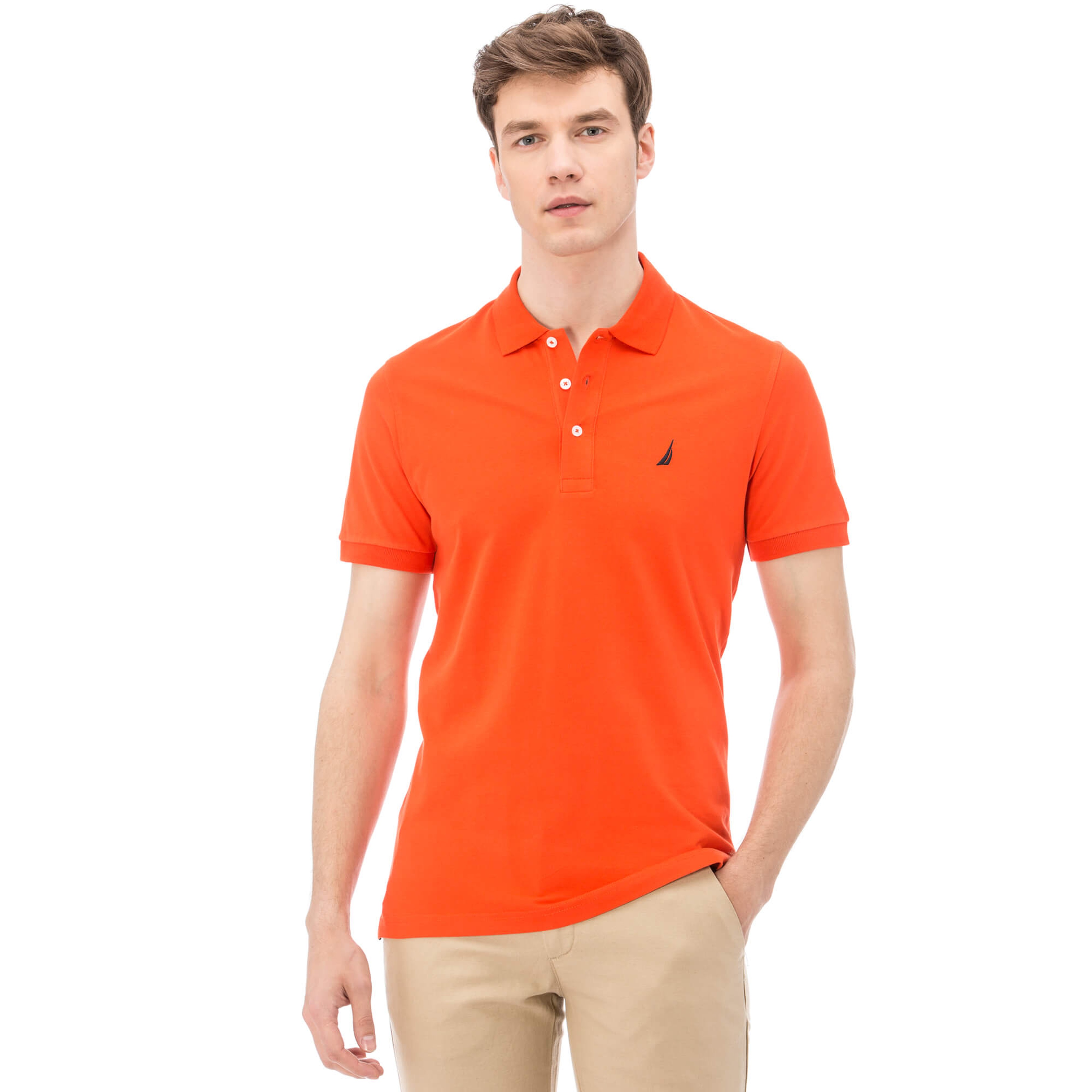 Nautica Erkek Slim Fit Turuncu Polo
