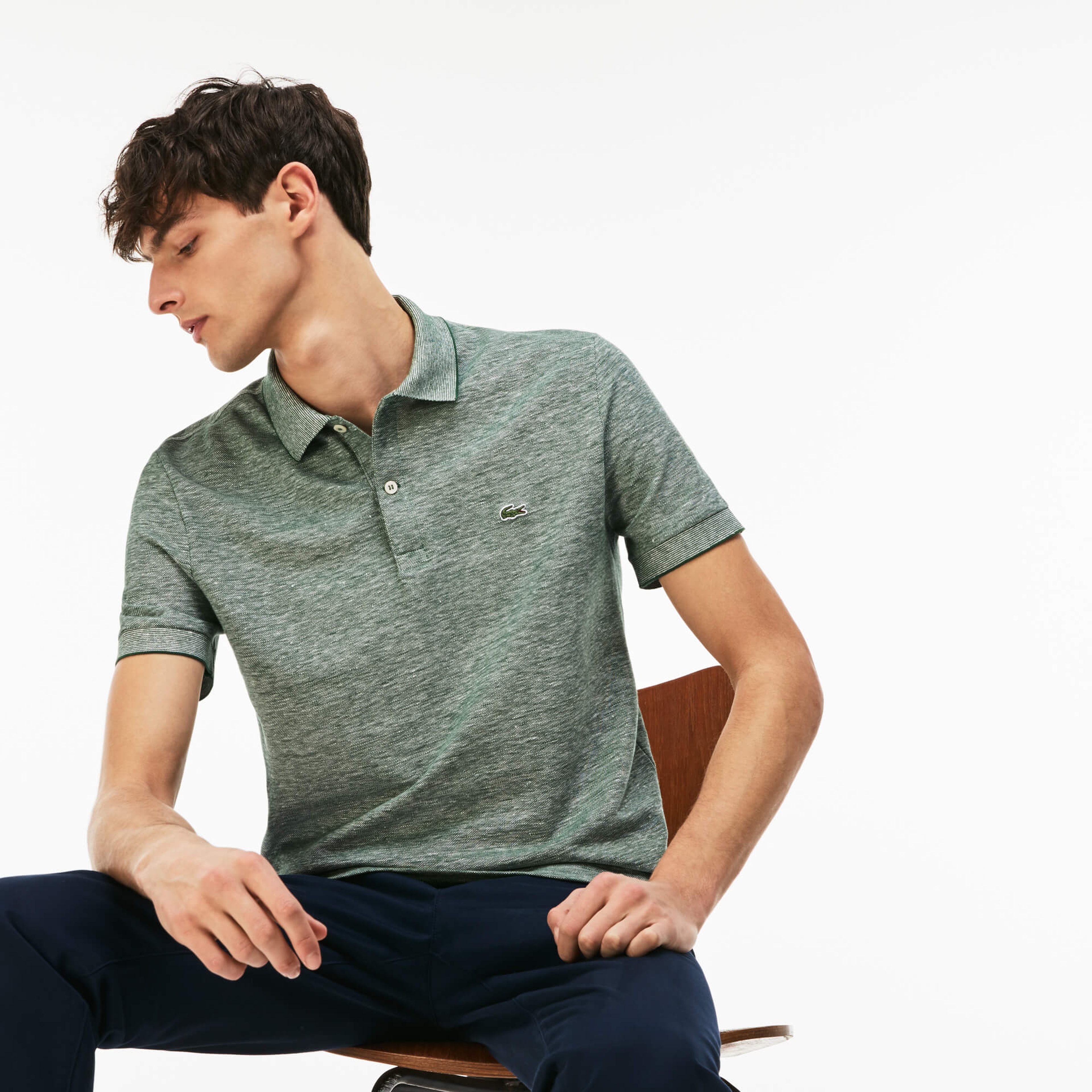 Lacoste Erkek Yeşil Regular Fit Polo