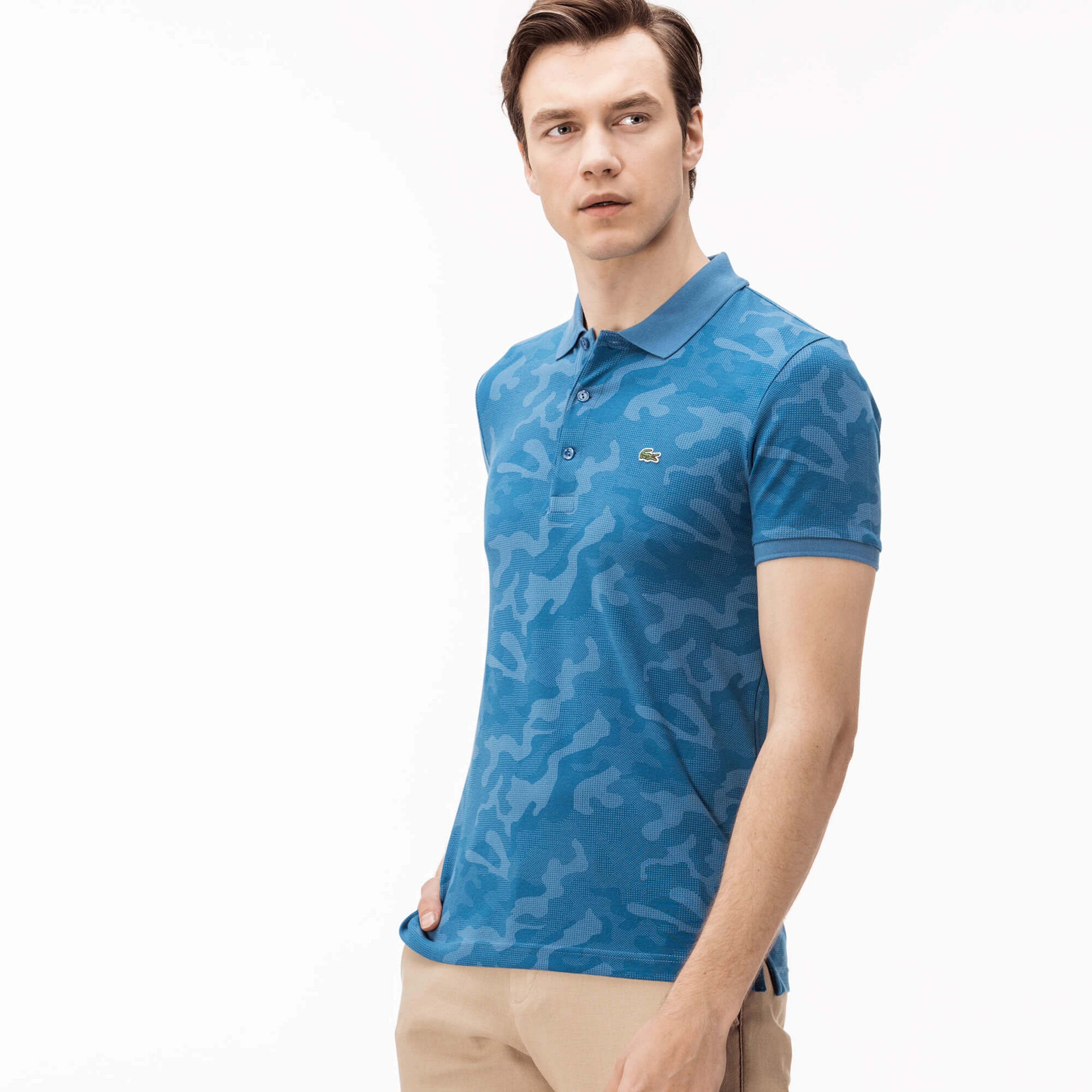 Lacoste Erkek Mavi Slim Fit Polo