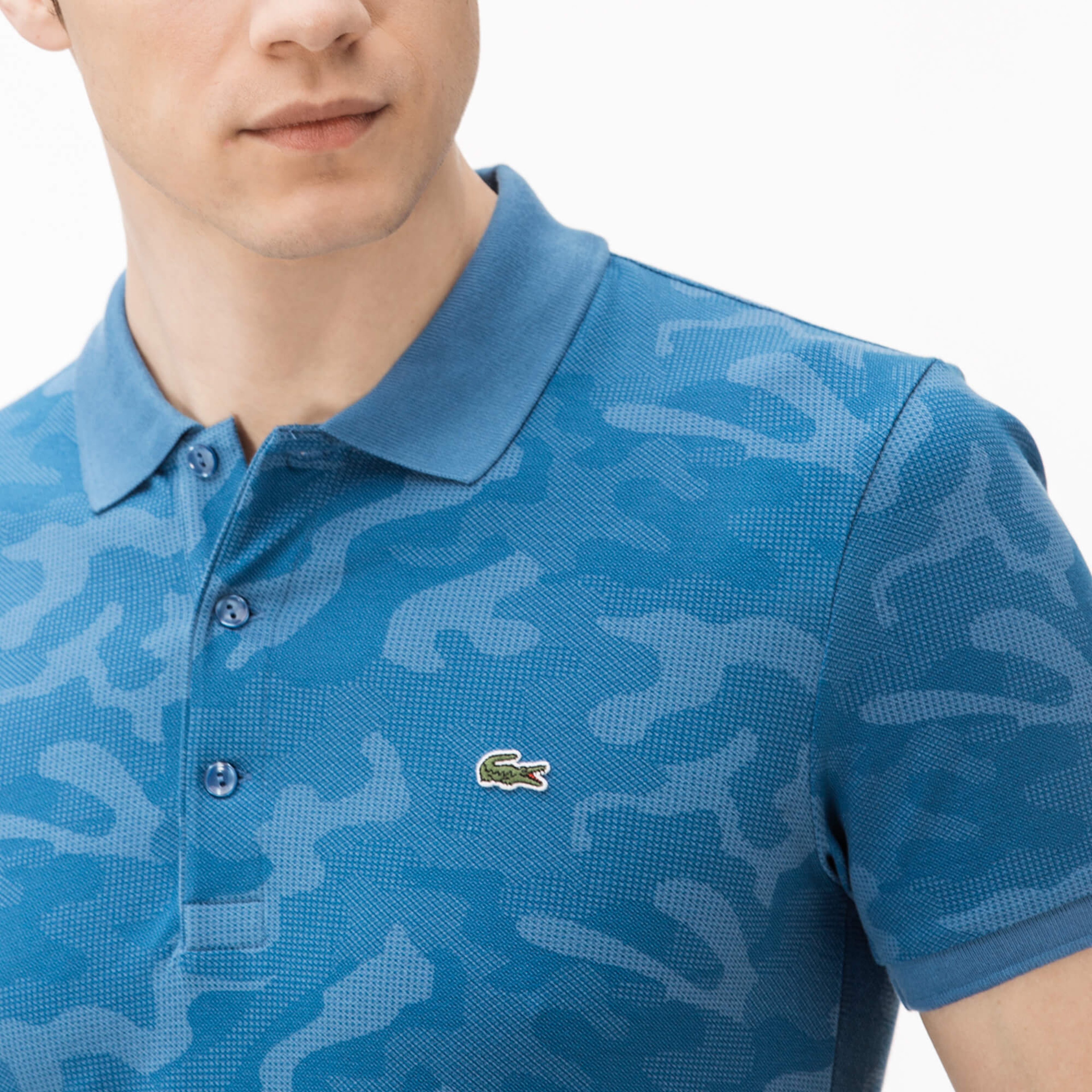 Lacoste Erkek Mavi Slim Fit Polo