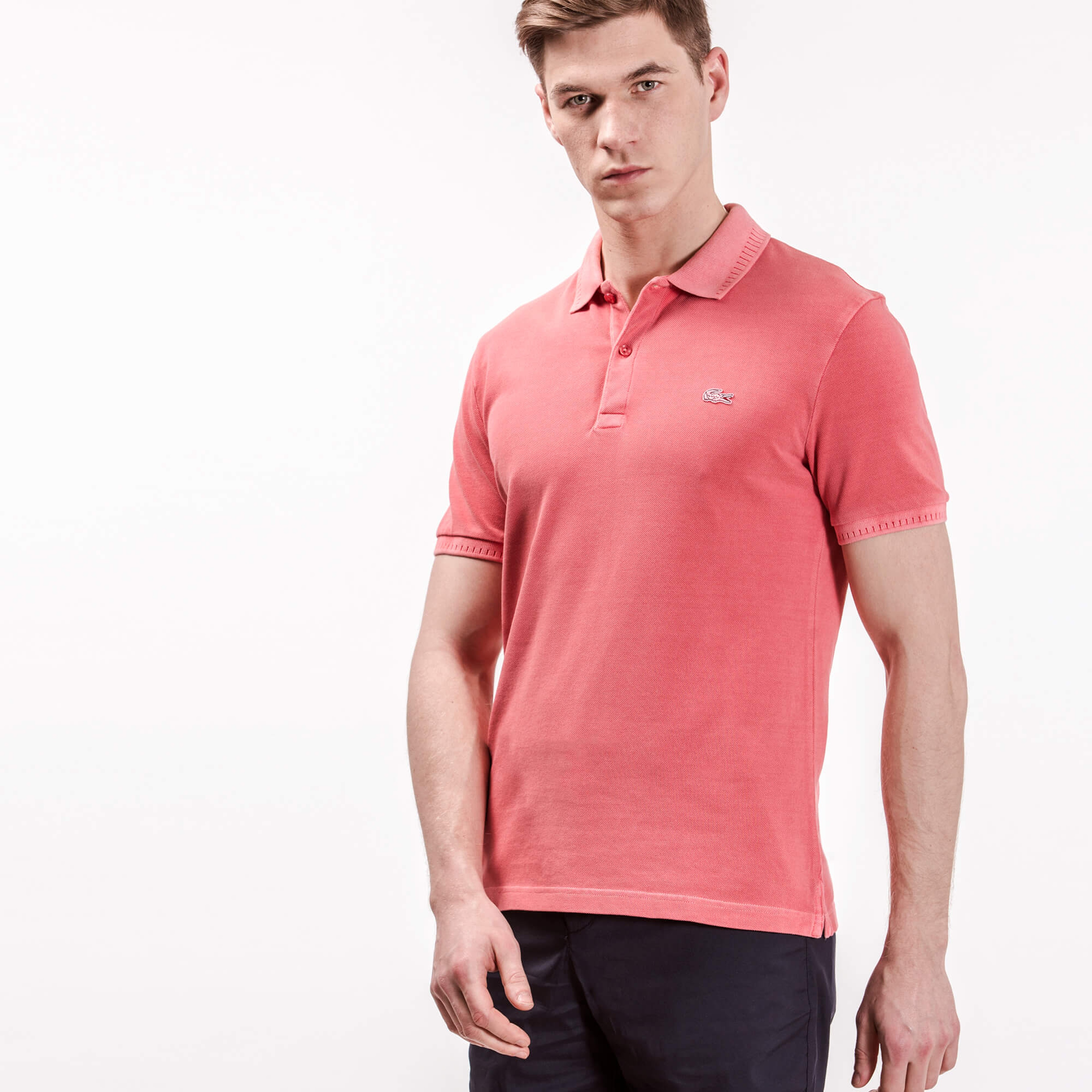 Lacoste Erkek Pembe Slim Fit Polo