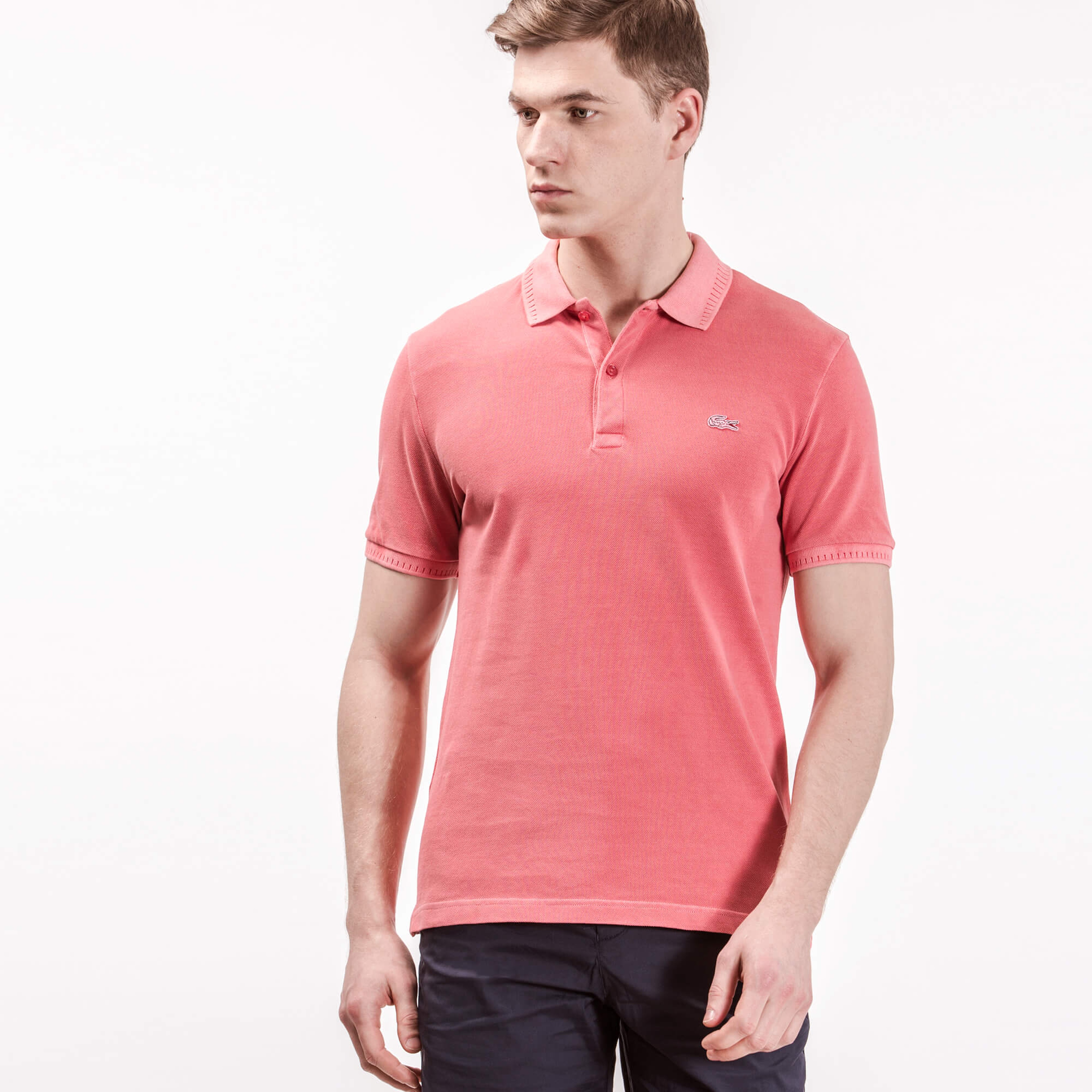 Lacoste Erkek Pembe Slim Fit Polo