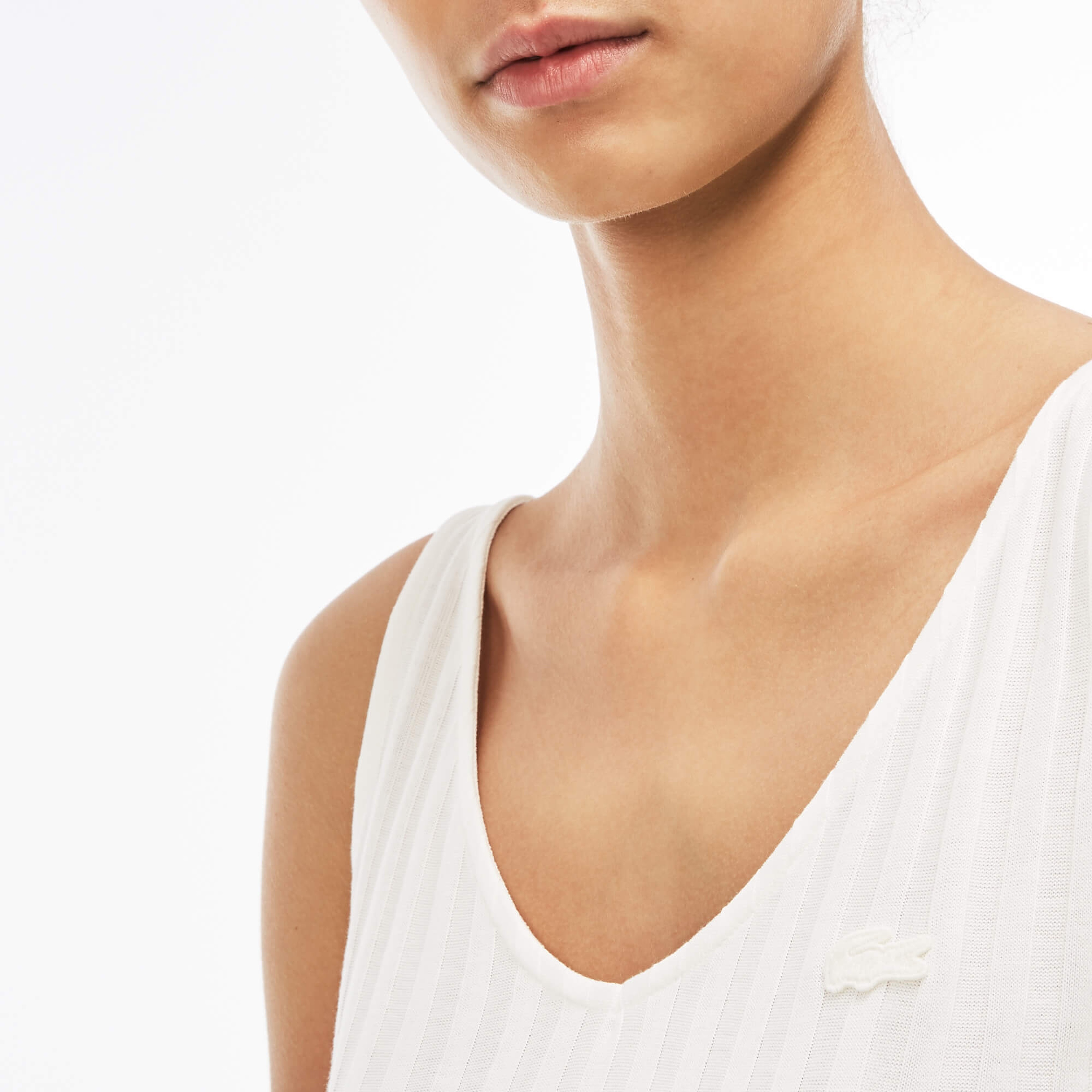 Lacoste Kadın Bej T-Shirt