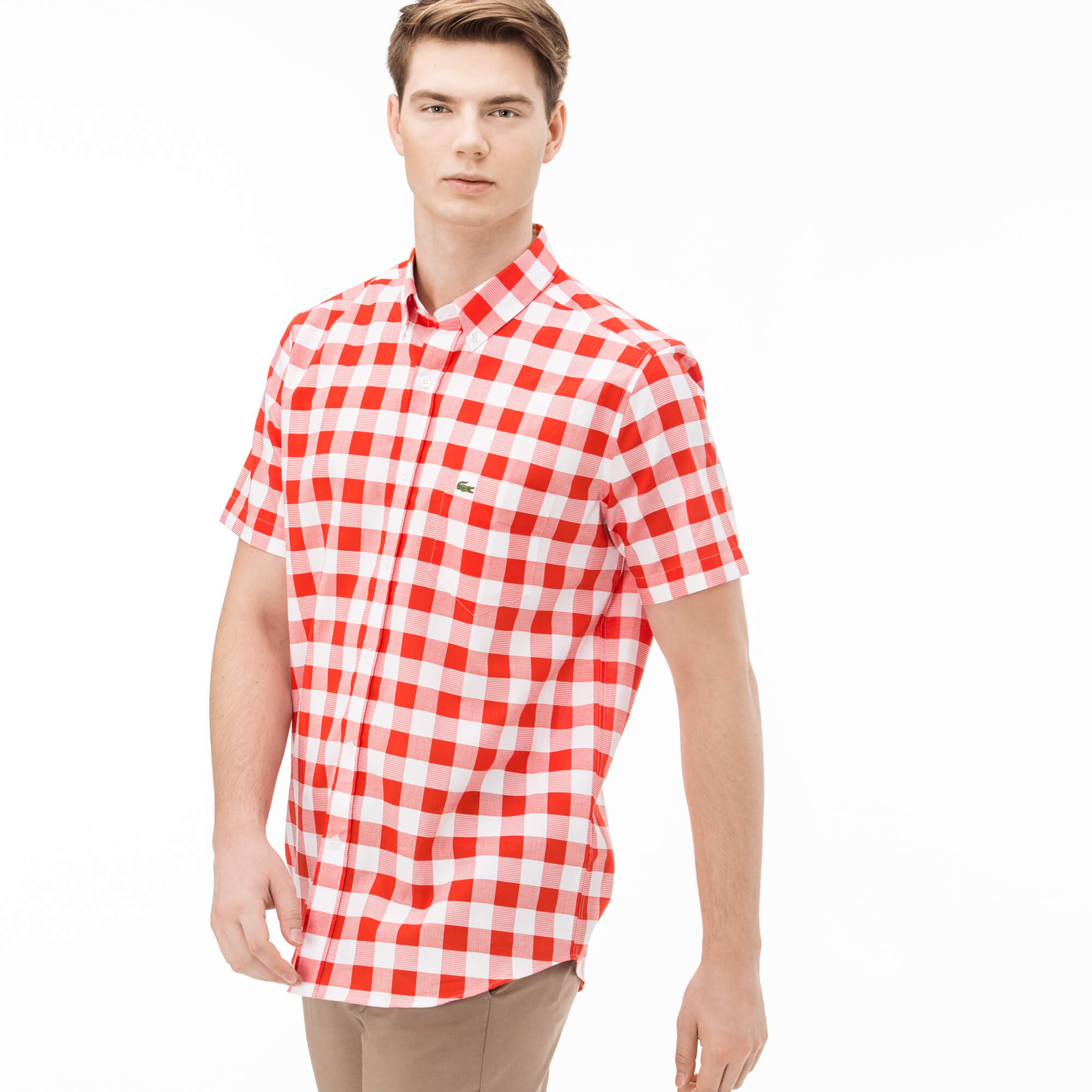 Lacoste Erkek Kırmızı Regular Fit Gömlek