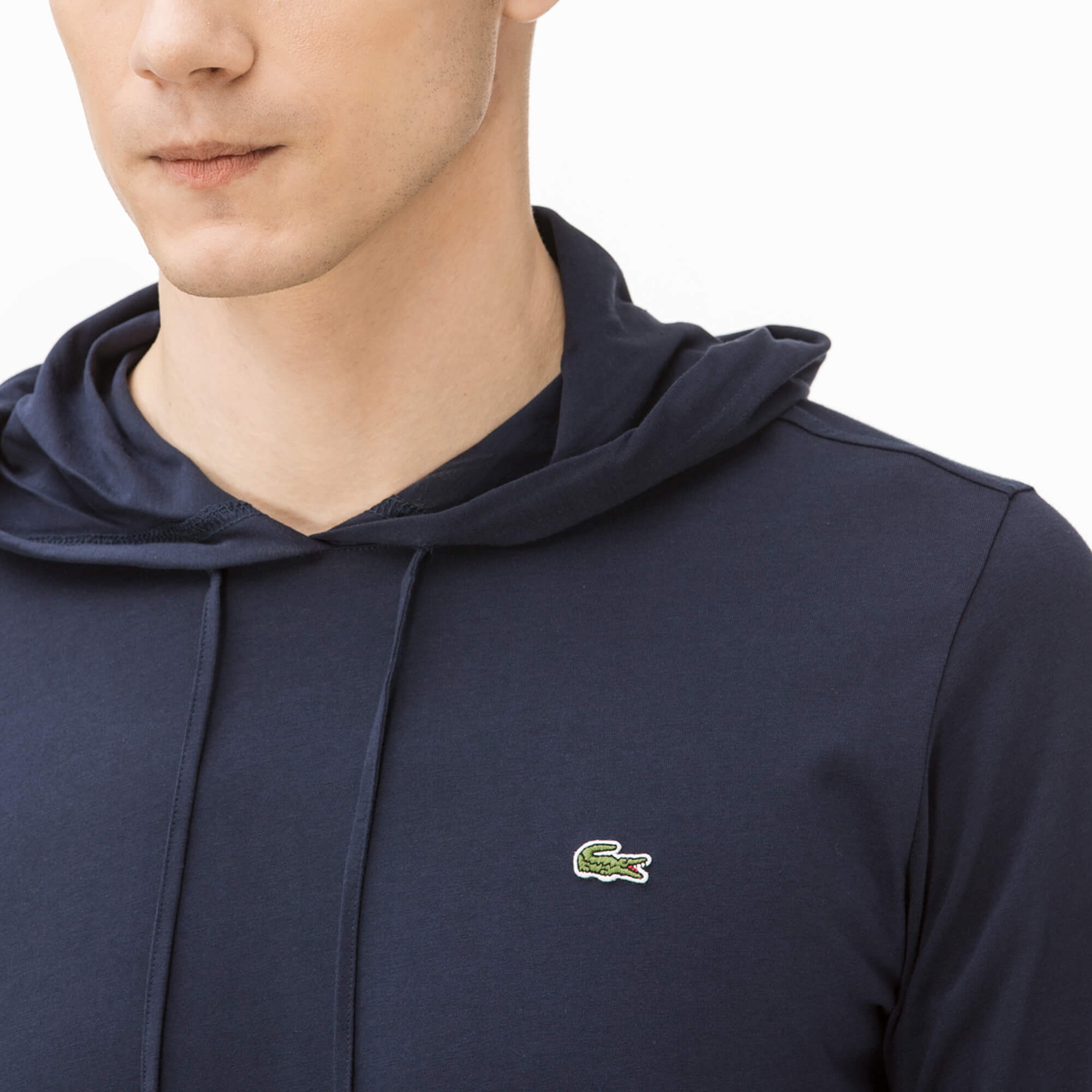 Lacoste Erkek Regular Fit Uzun Kollu Kapüşonlu Lacivert Sweatshirt