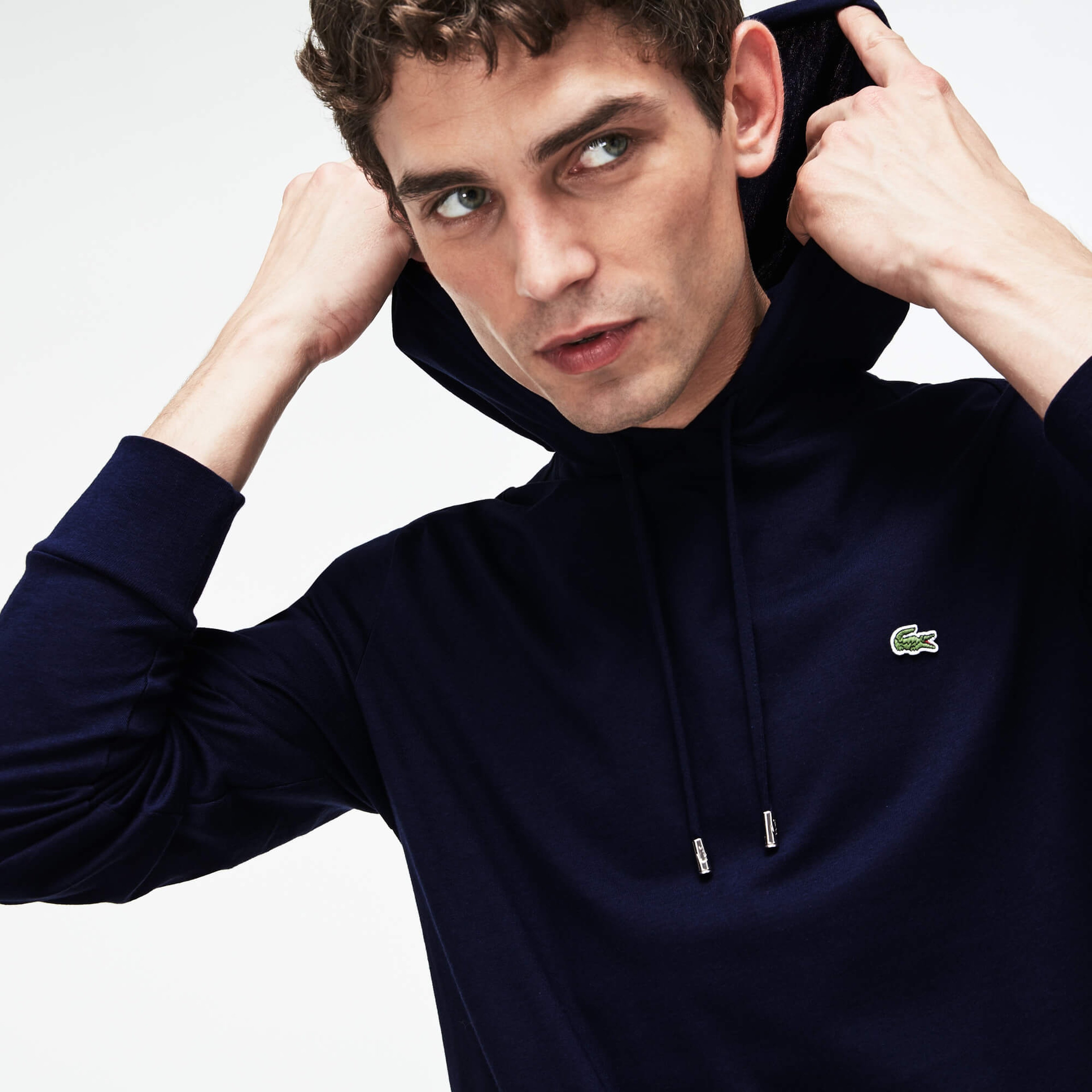 Lacoste Erkek Regular Fit Uzun Kollu Kapüşonlu Lacivert Sweatshirt