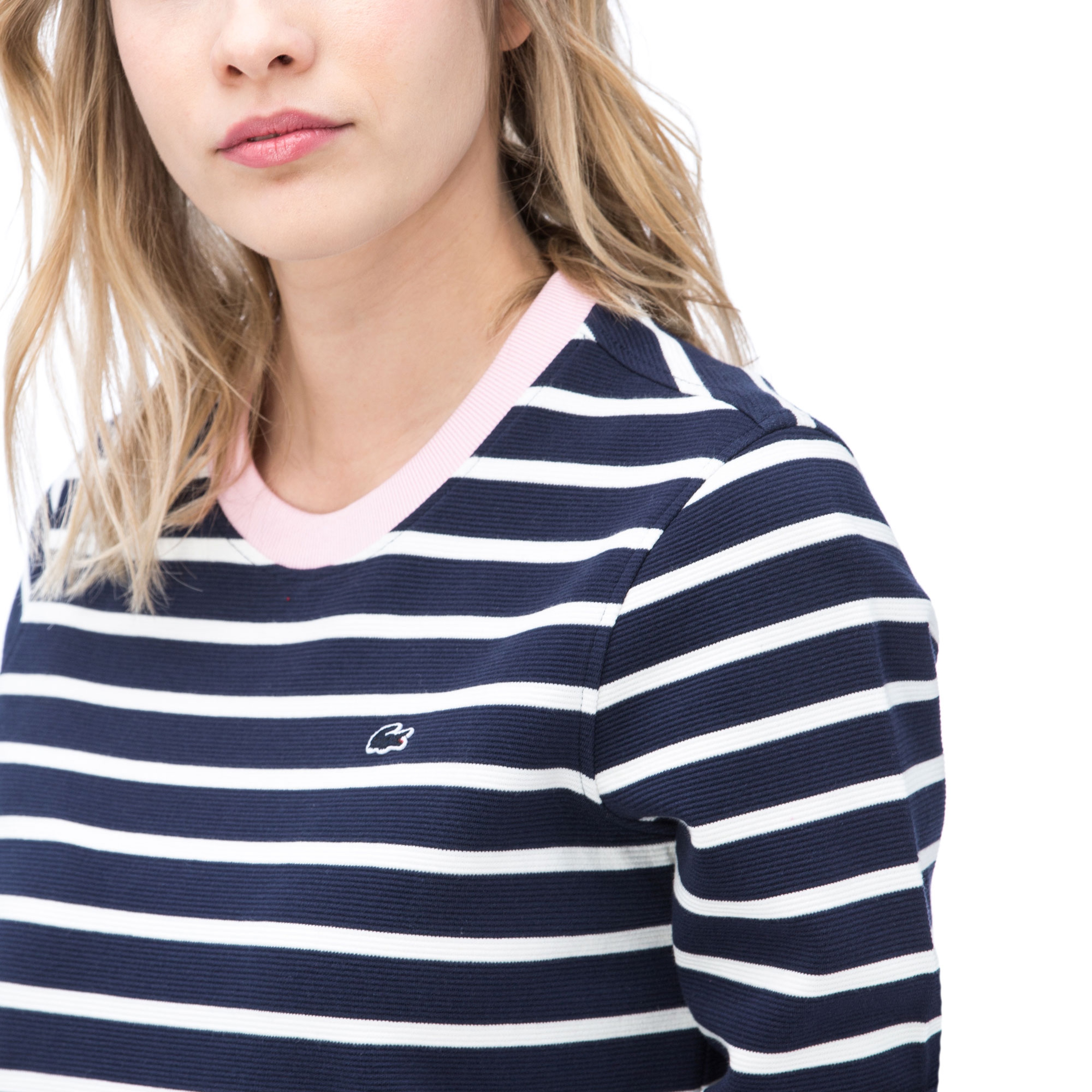 Lacoste Kadın Uzun Kollu Lacivert T-Shirt