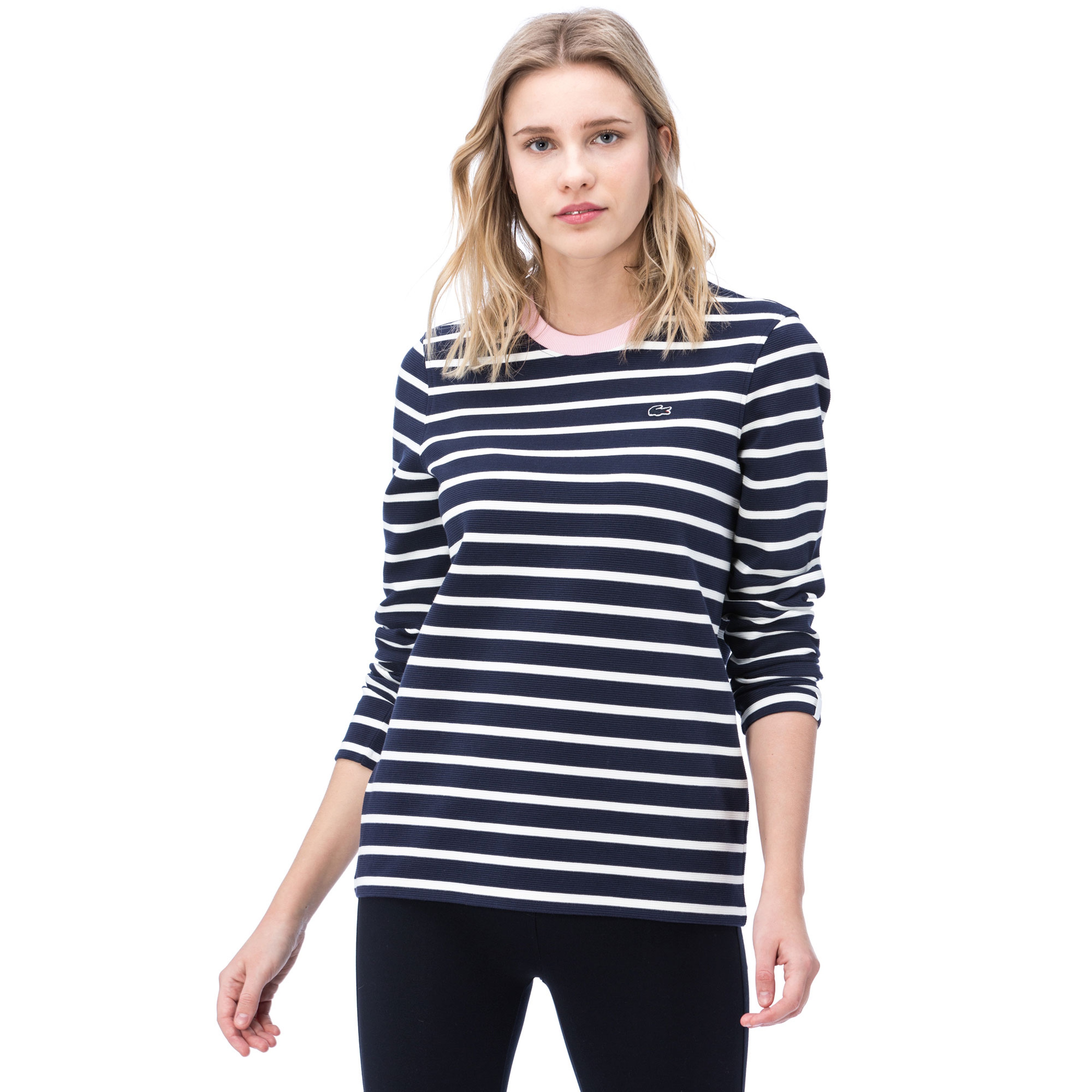 Lacoste Kadın Uzun Kollu Lacivert T-Shirt