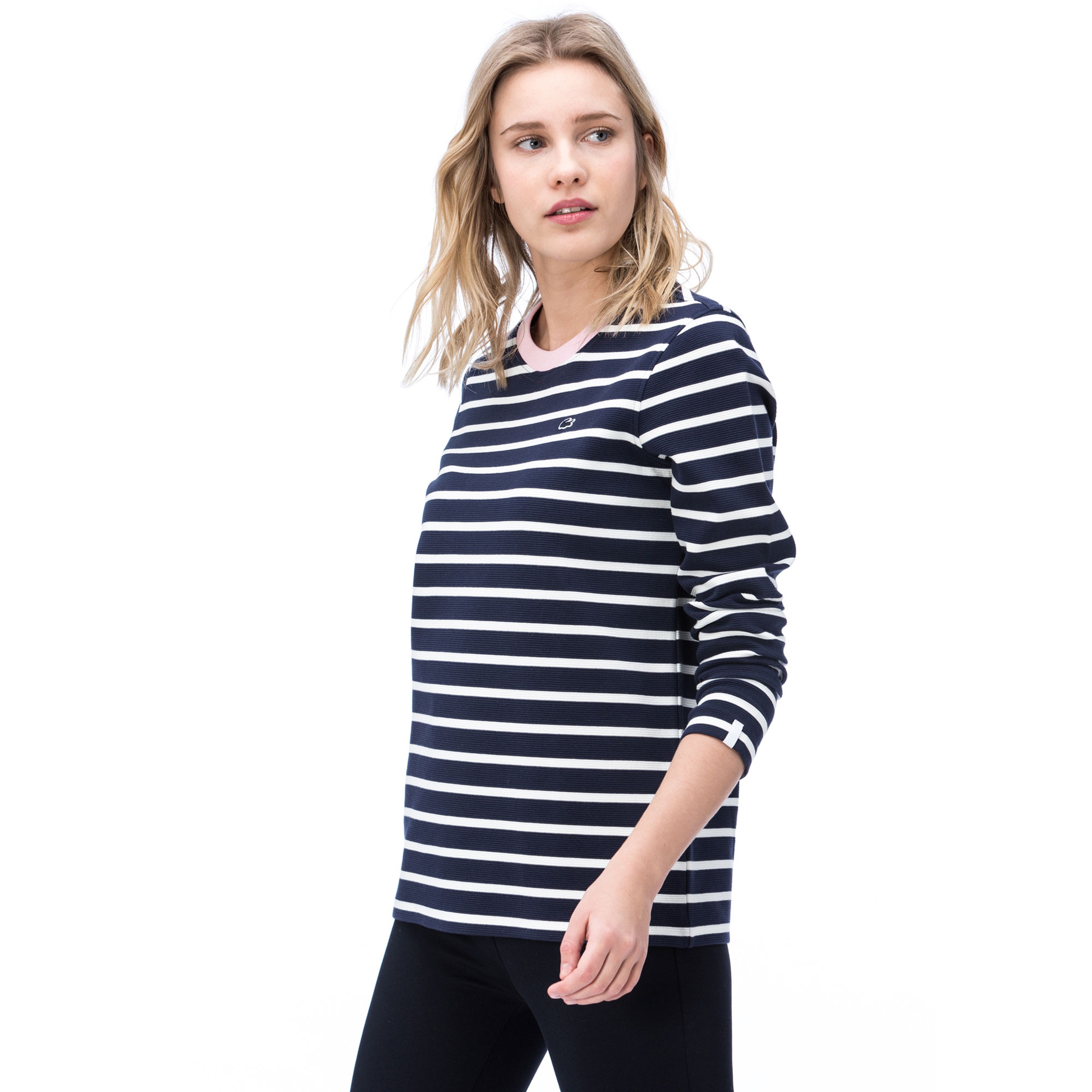 Lacoste Kadın Uzun Kollu Lacivert T-Shirt