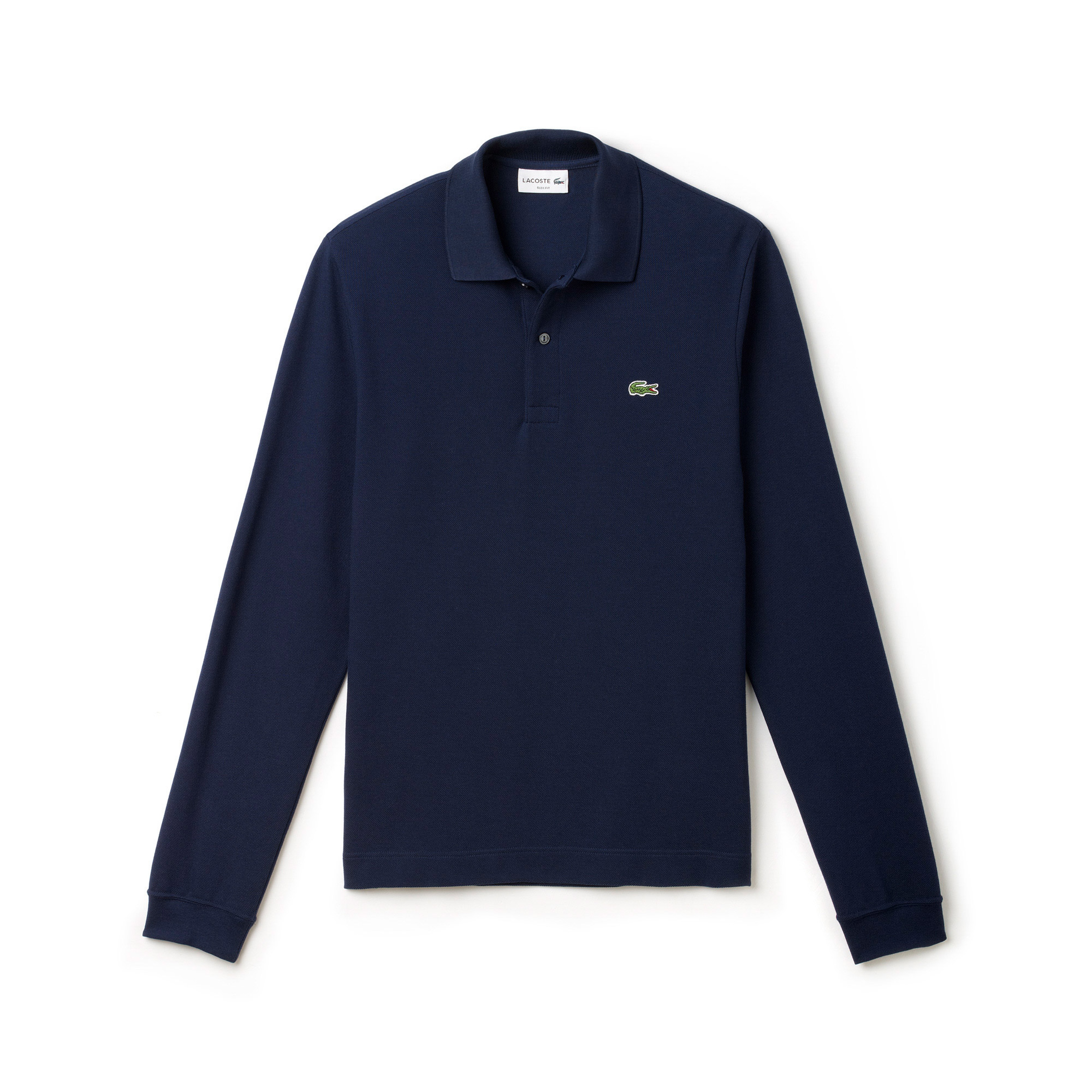 L.12.12 Erkek Slim Fit Uzun Kollu Lacivert Polo