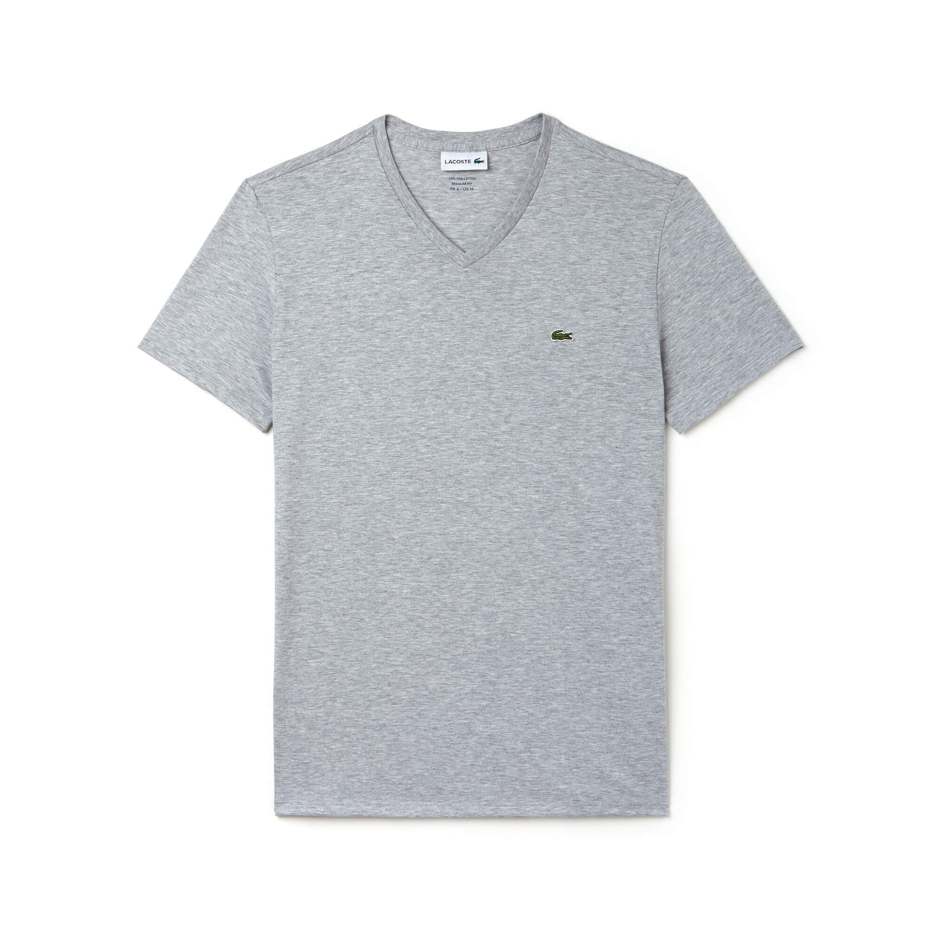 Lacoste Erkek V Yaka Gri T-Shirt