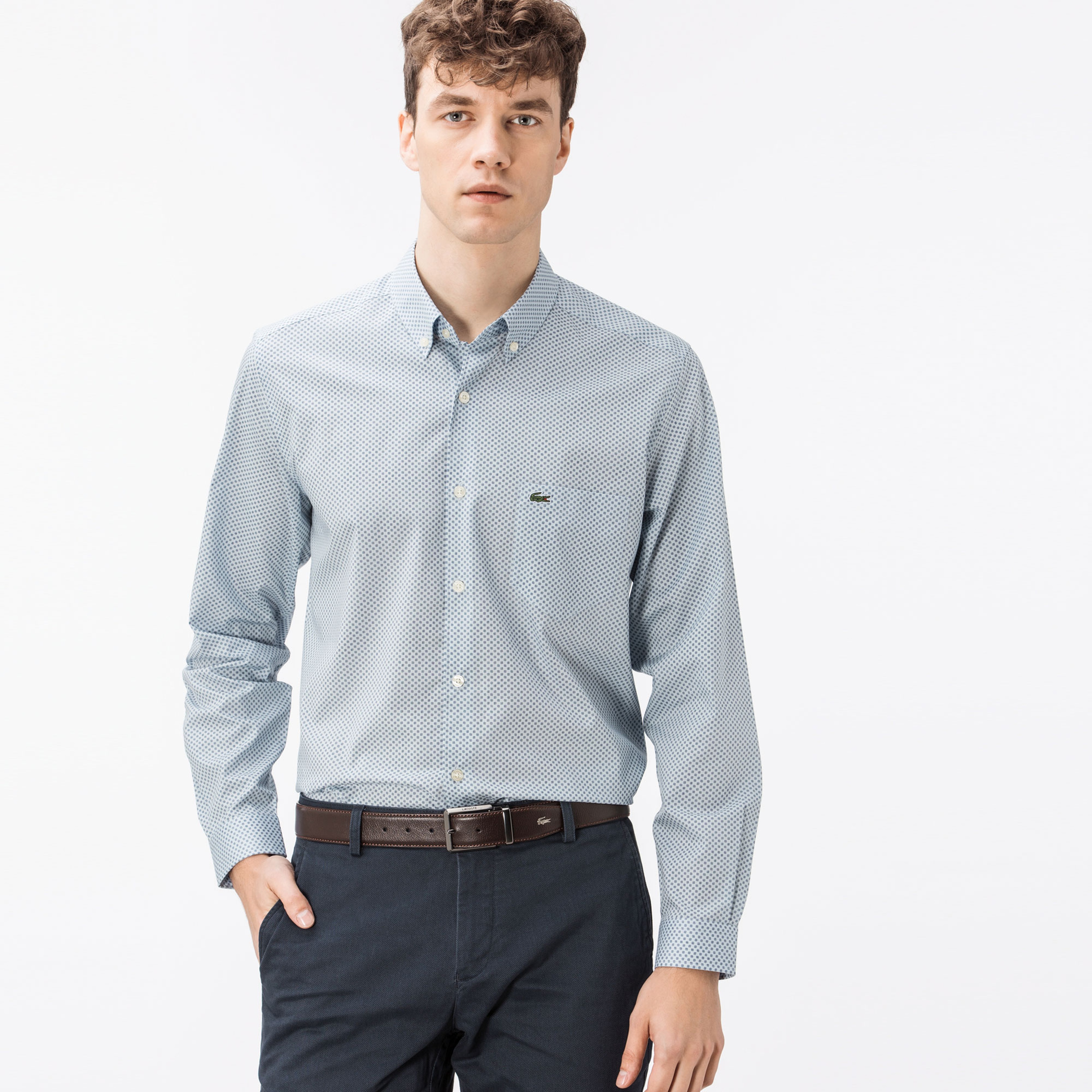 Lacoste Erkek Regular Fit Mavi Gömlek