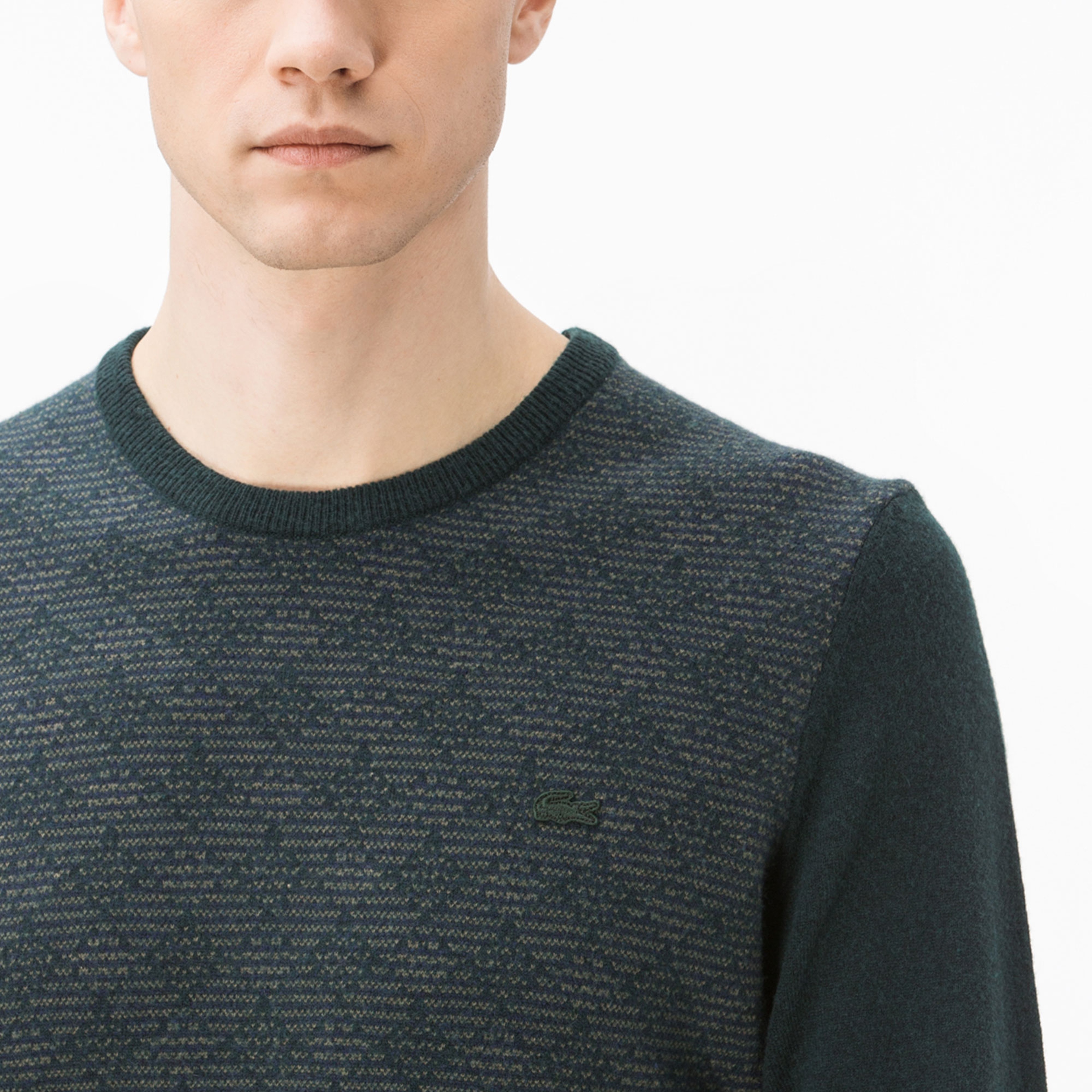 Lacoste Erkek Yeşil Bisiklet Yaka Triko Kazak