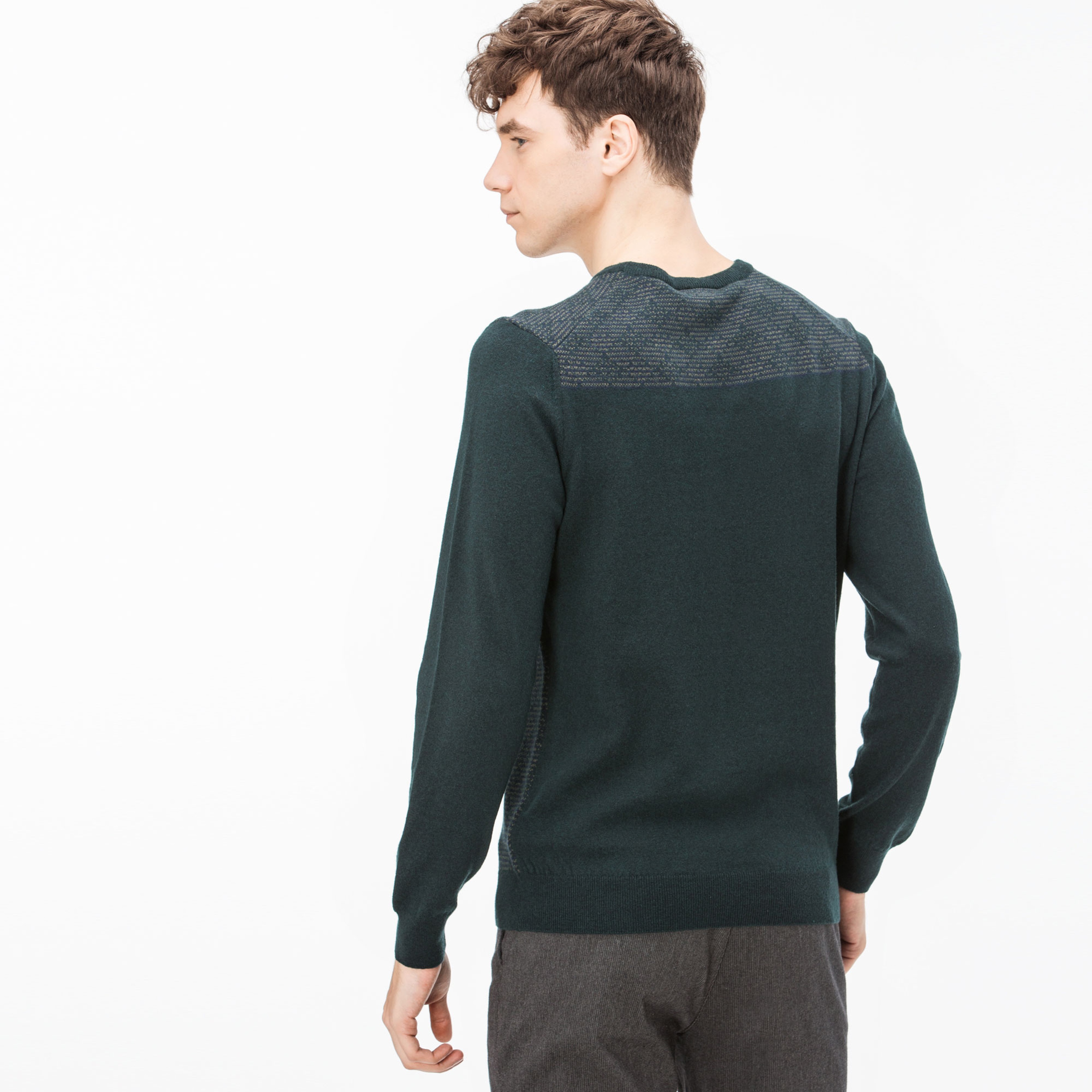 Lacoste Erkek Yeşil Bisiklet Yaka Triko Kazak