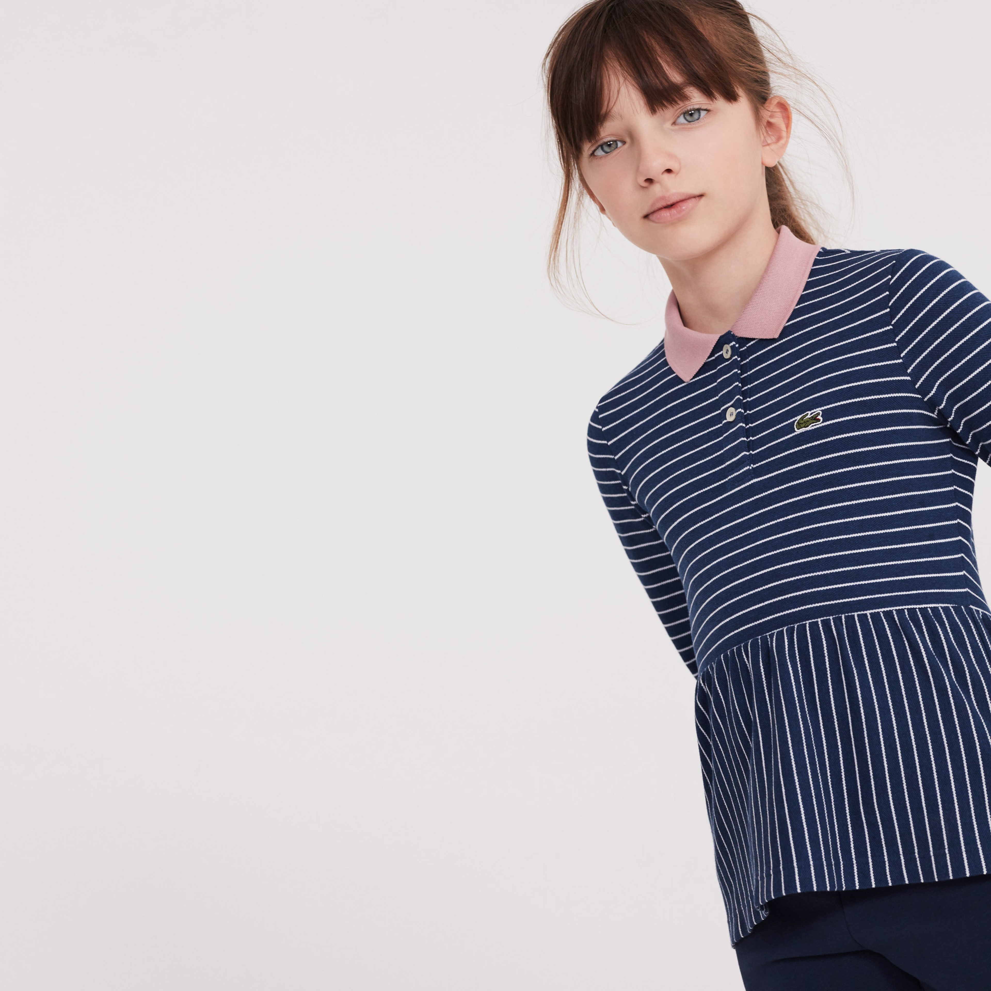 Lacoste Çocuk Lacivert-Beyaz Polo