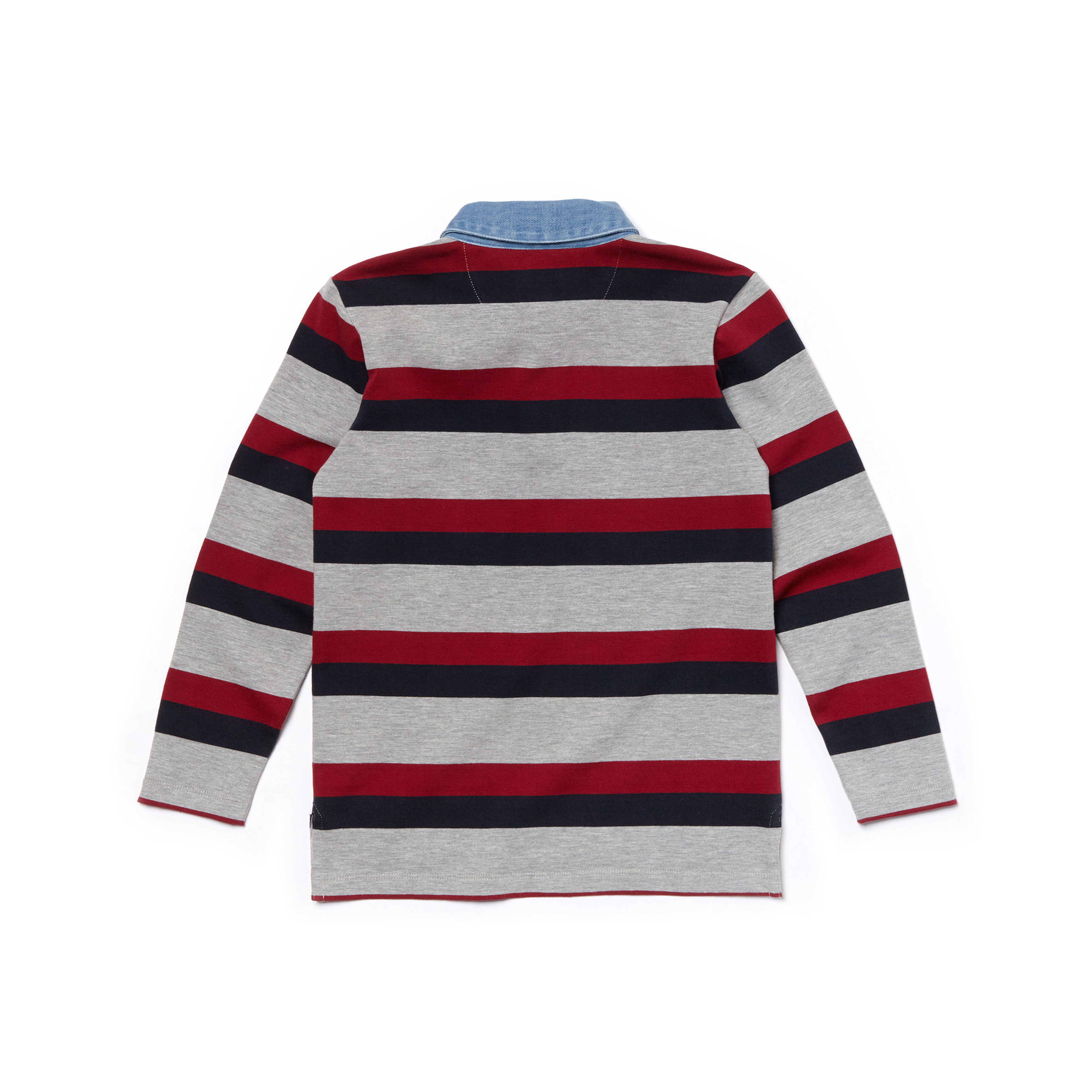 Lacoste Çocuk Renkli Çizgili Polo Yaka Rugby