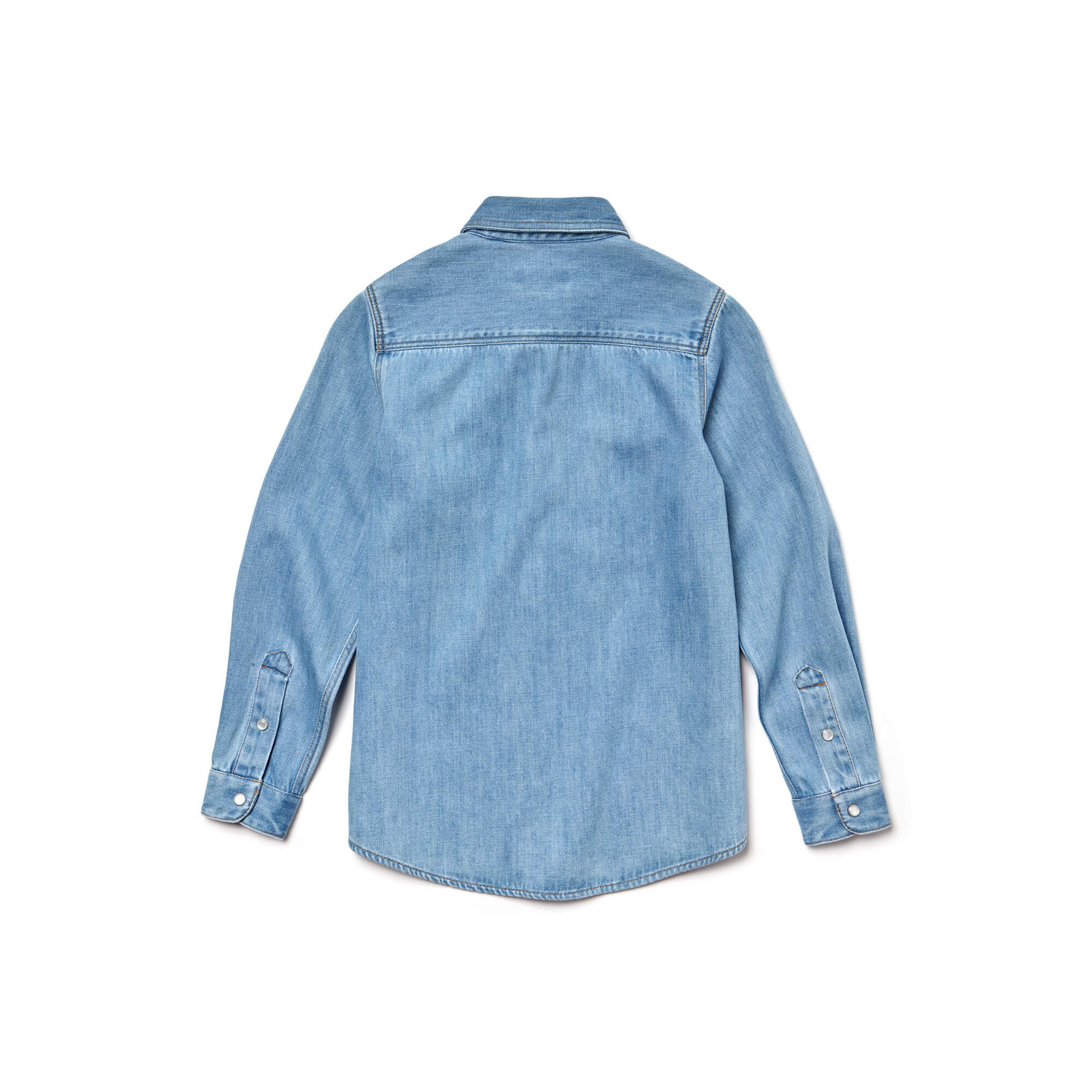 Lacoste Çocuk Denim Mavi Uzun Kollu Gömlek