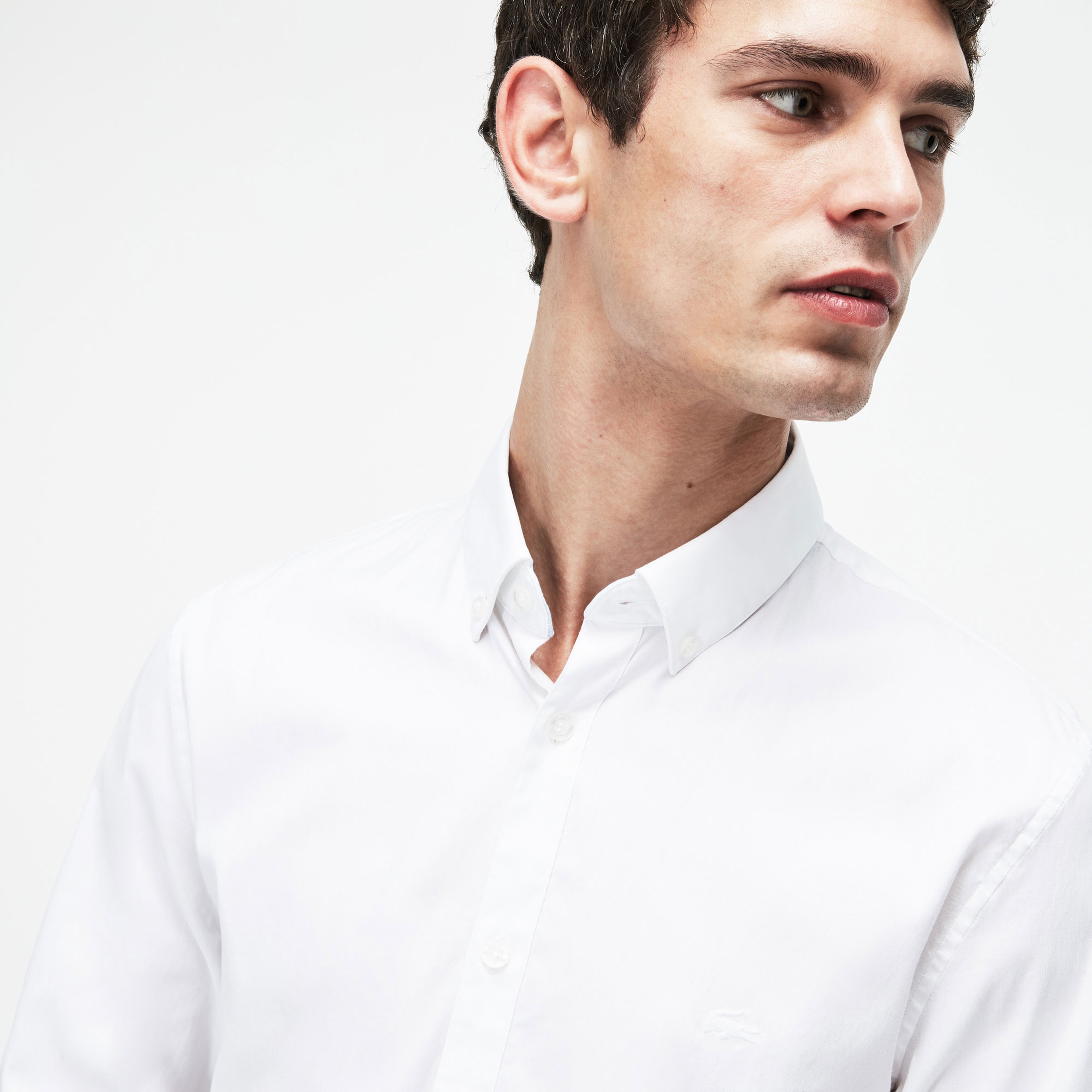 Lacoste Erkek Slim Fit Beyaz Gömlek
