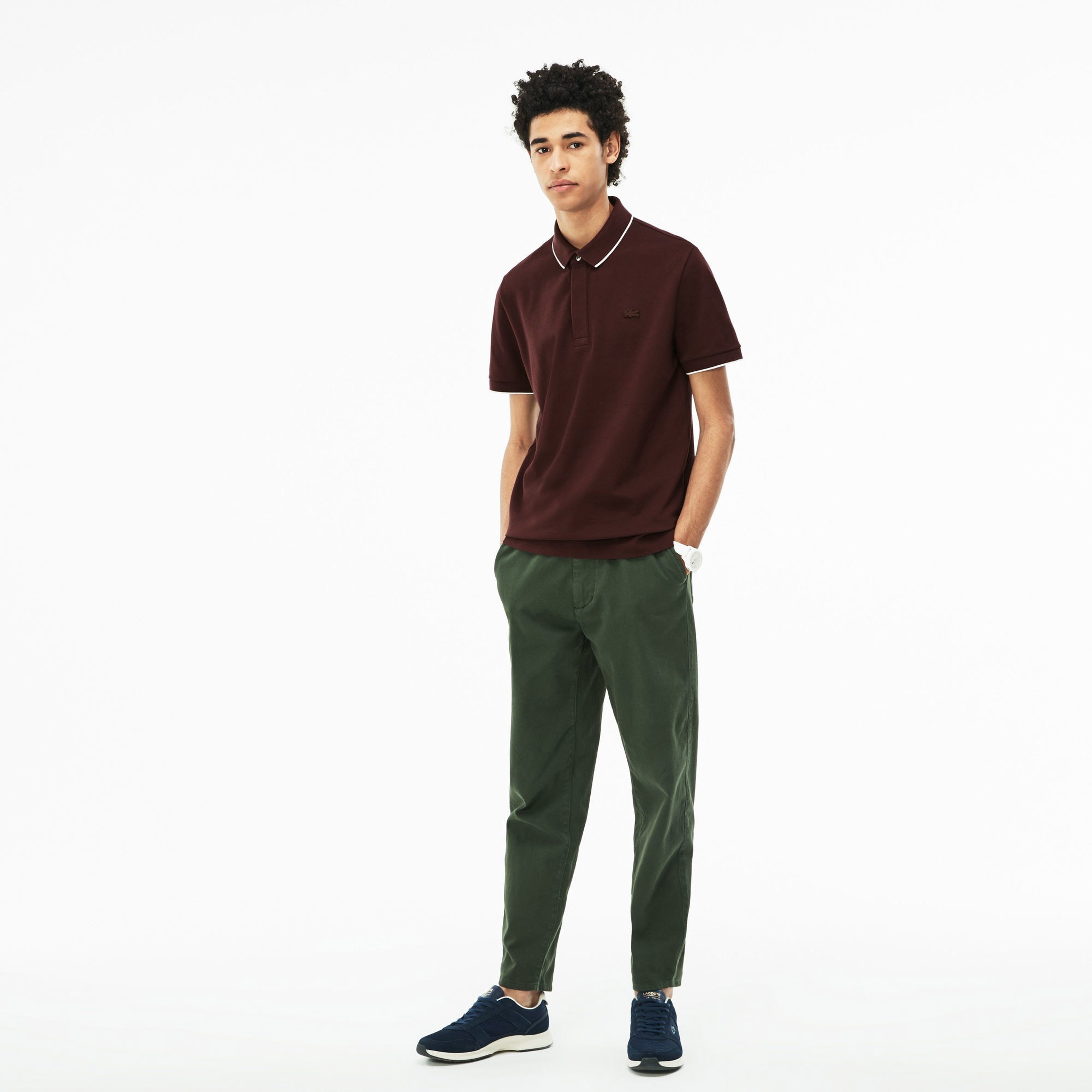 Lacoste Erkek Bordo Regular Fit Polo