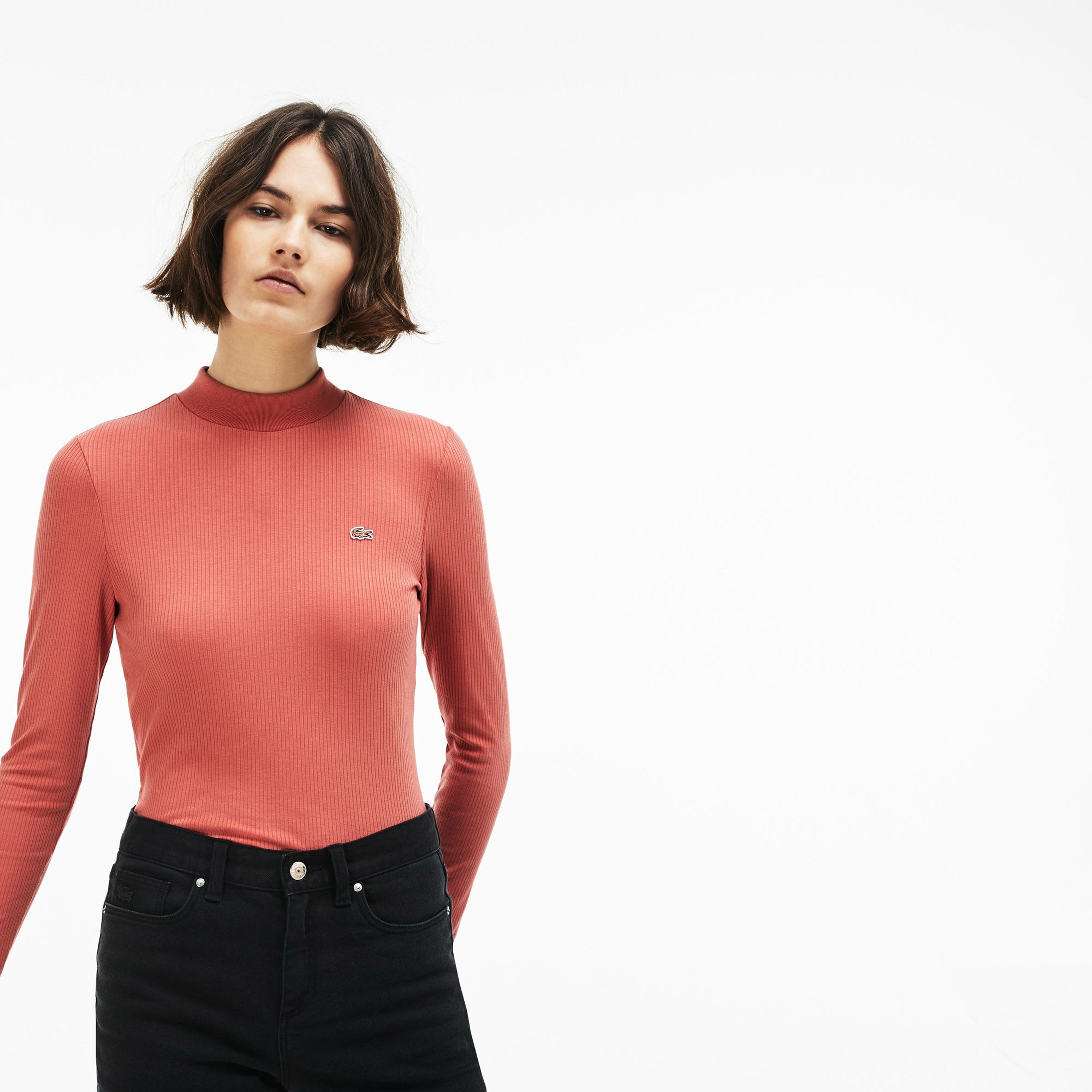 Lacoste Kadın Turuncu Uzun Kollu T-Shirt