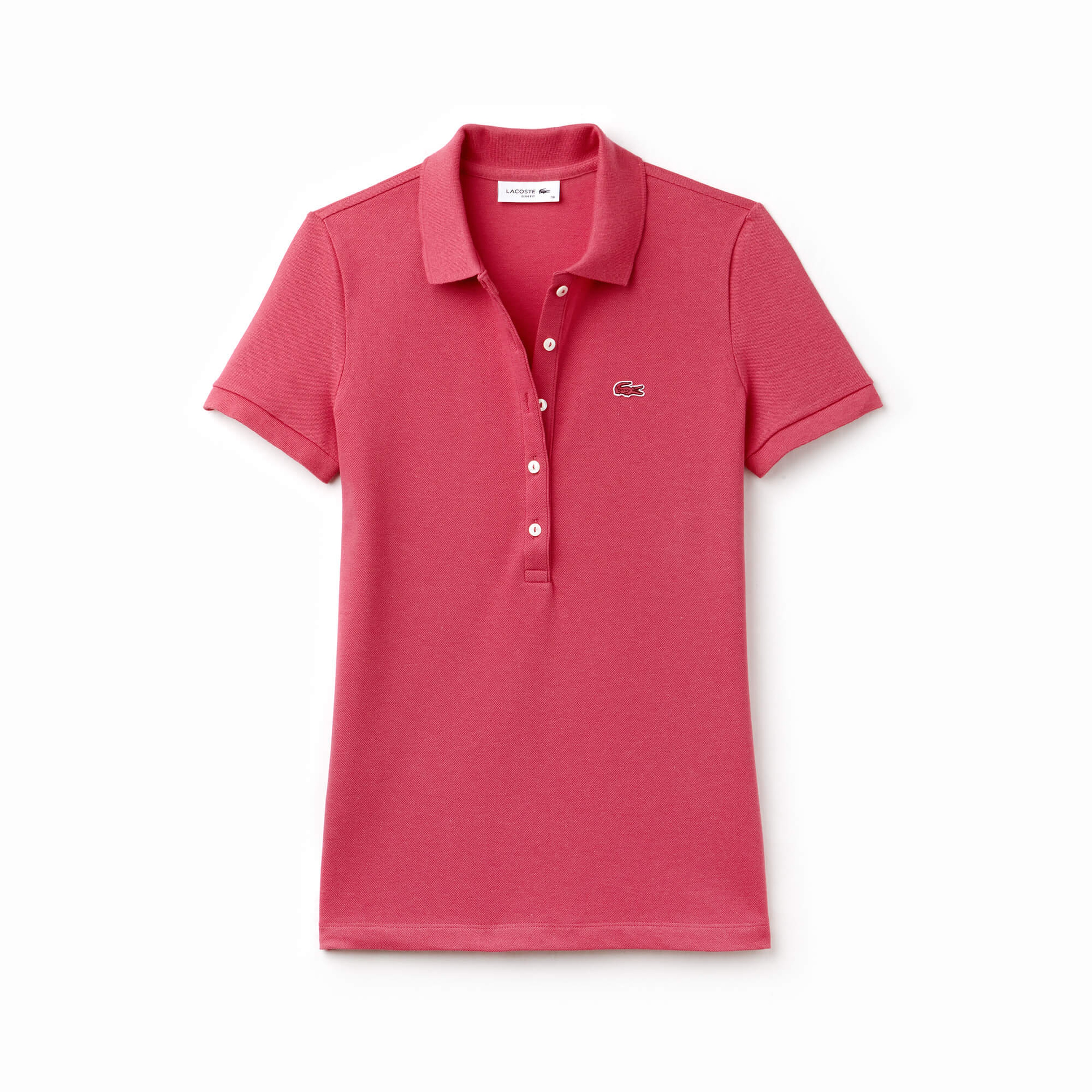 Lacoste Kadın Pembe Slim Fit Polo
