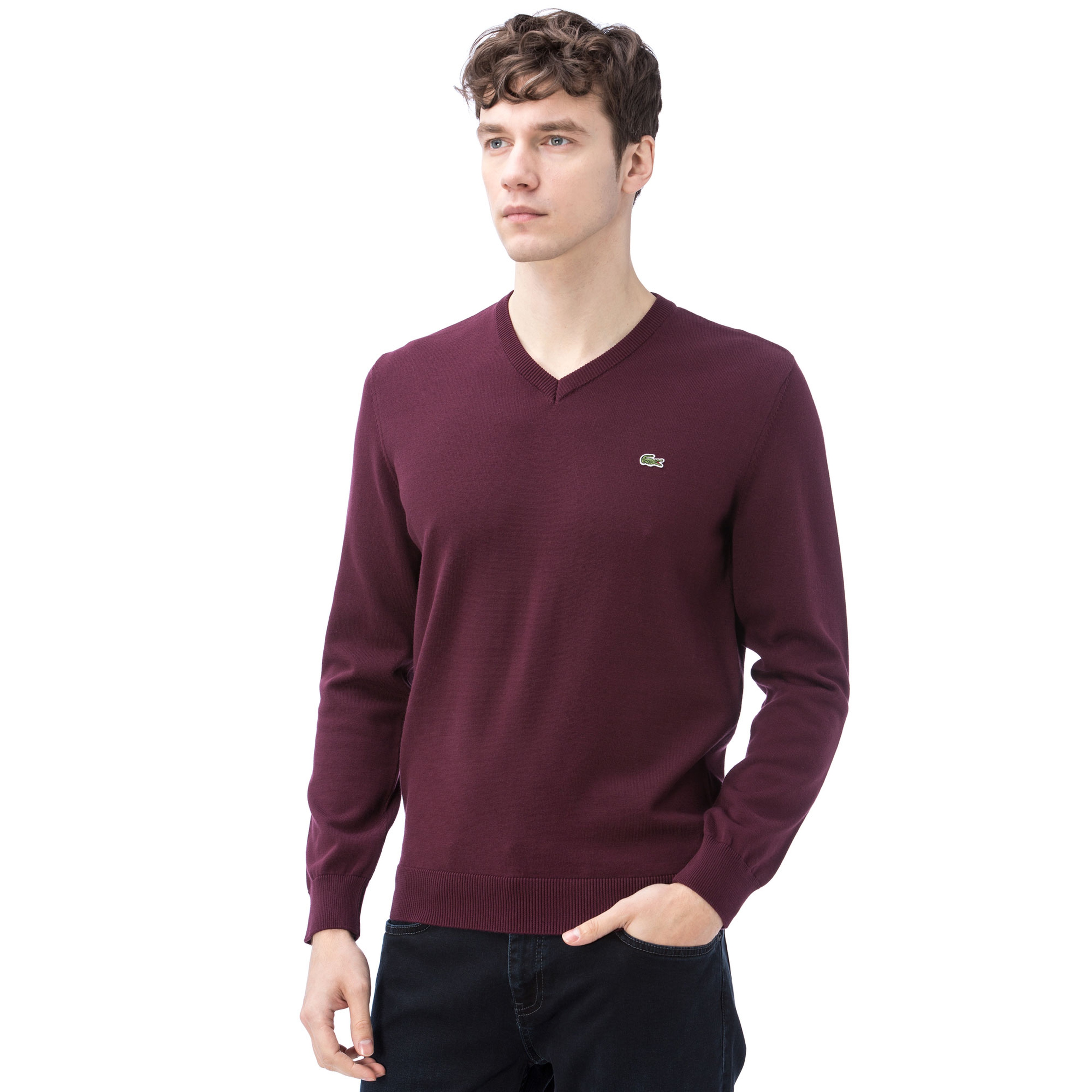Lacoste Erkek Bordo Triko