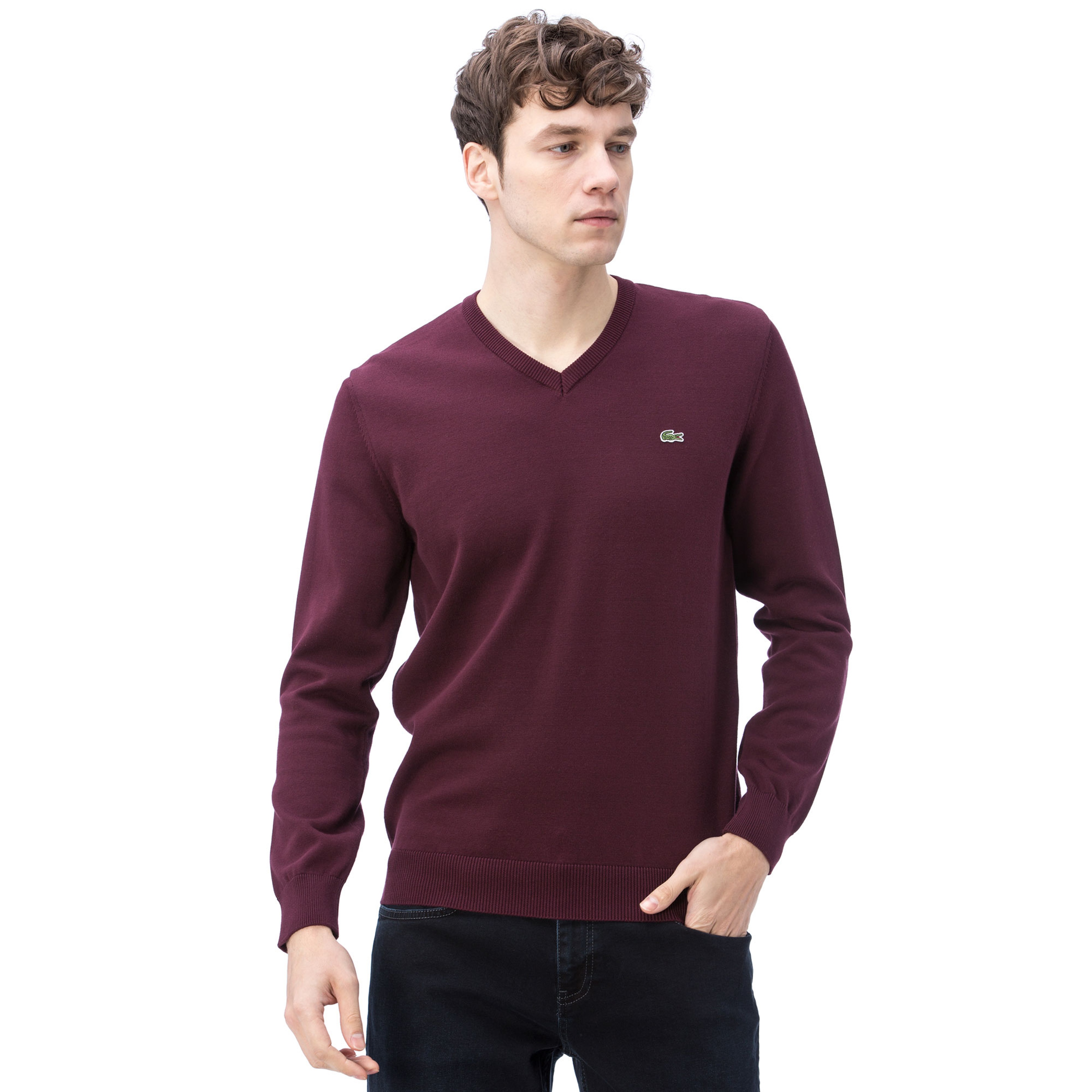 Lacoste Erkek Bordo Triko