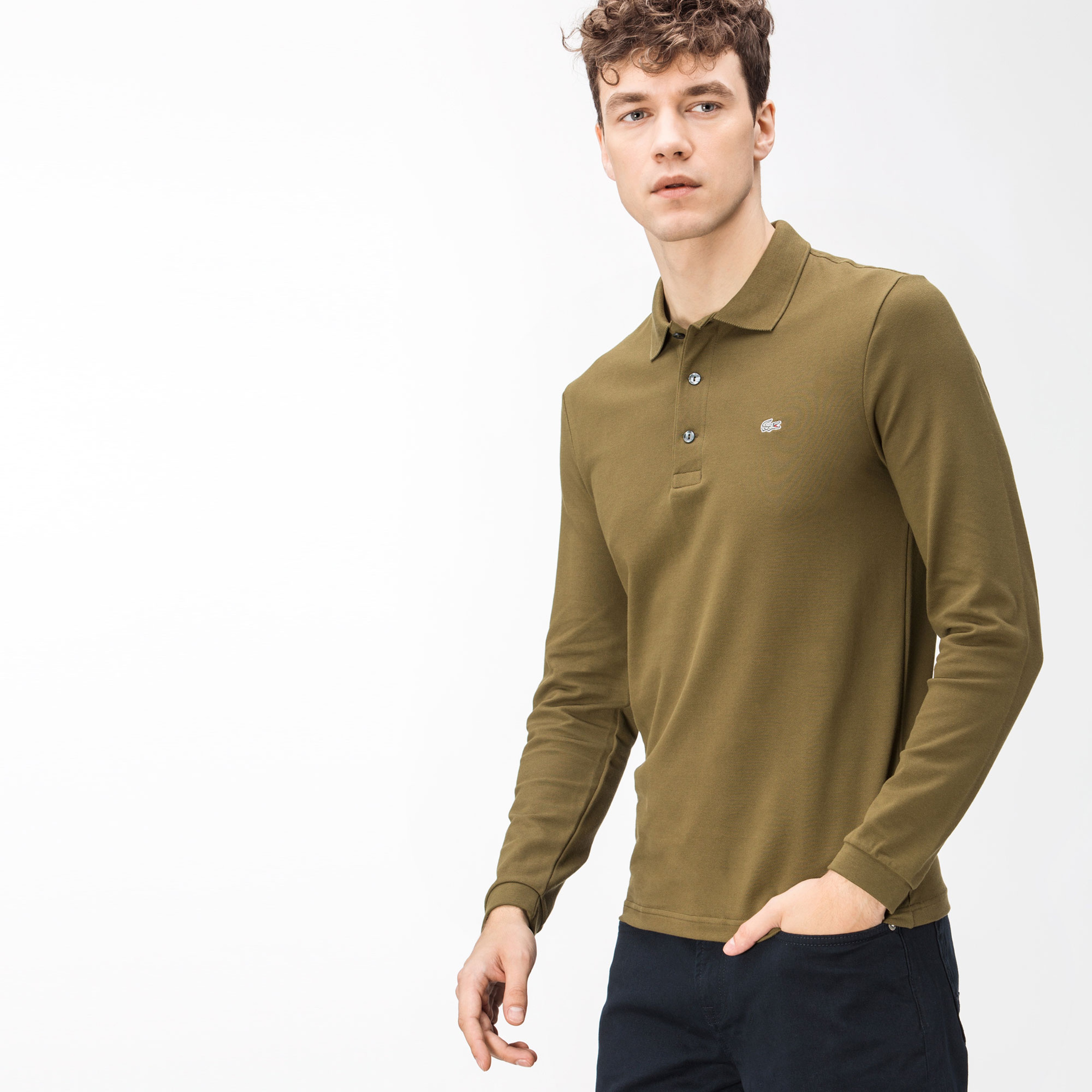 Lacoste Erkek Slim Fit Haki Polo