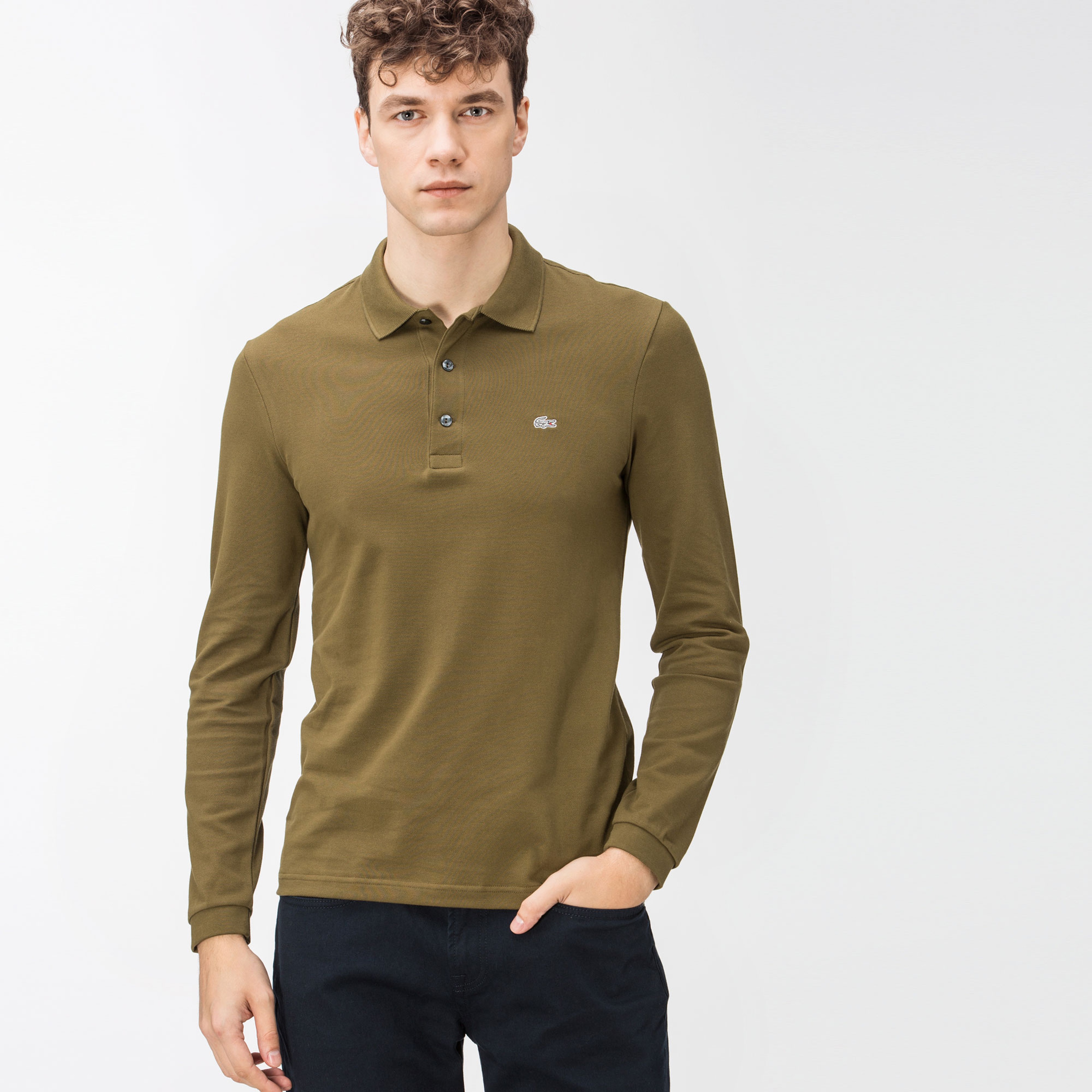 Lacoste Erkek Slim Fit Haki Polo