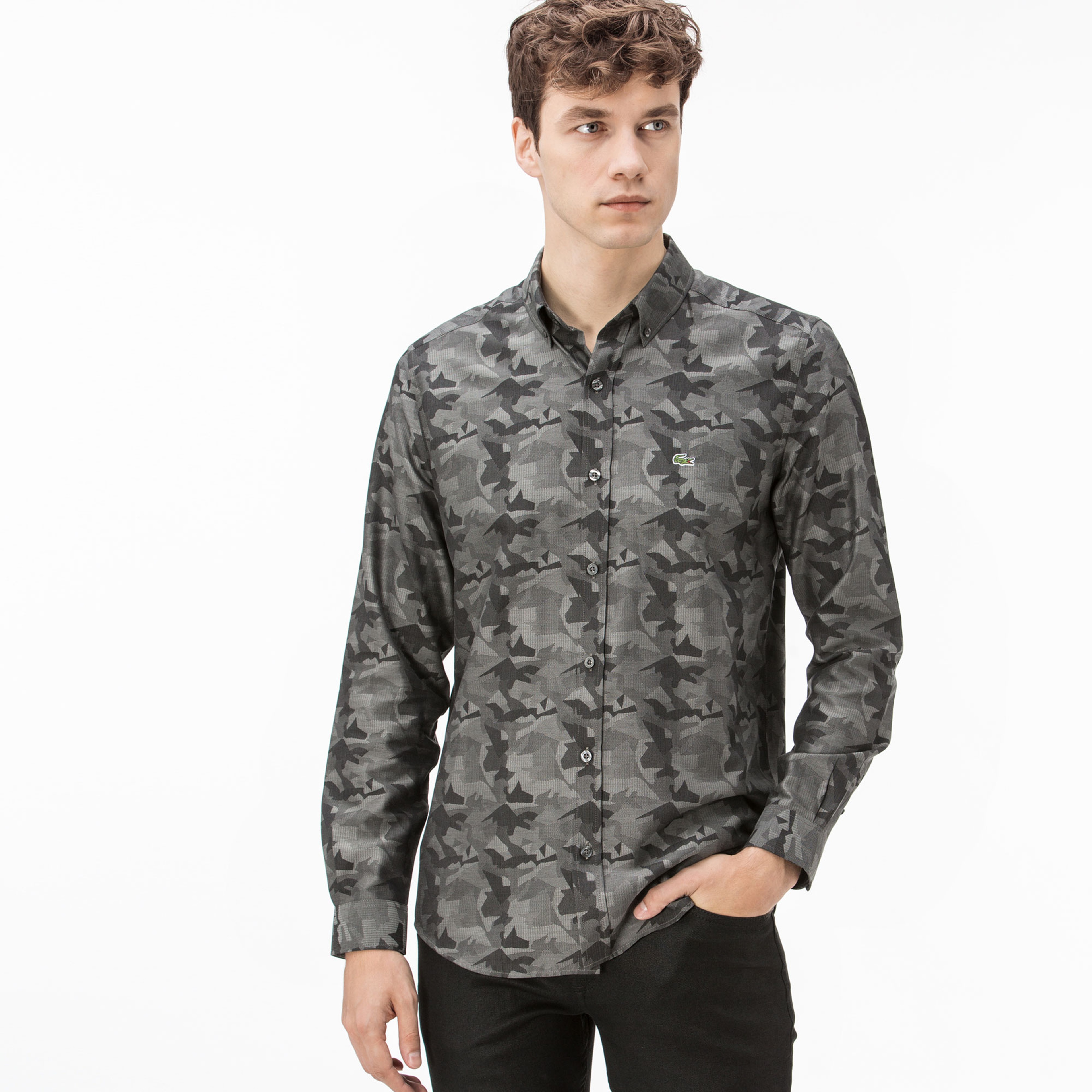 Lacoste Erkek Slim Fit Siyah Gömlek