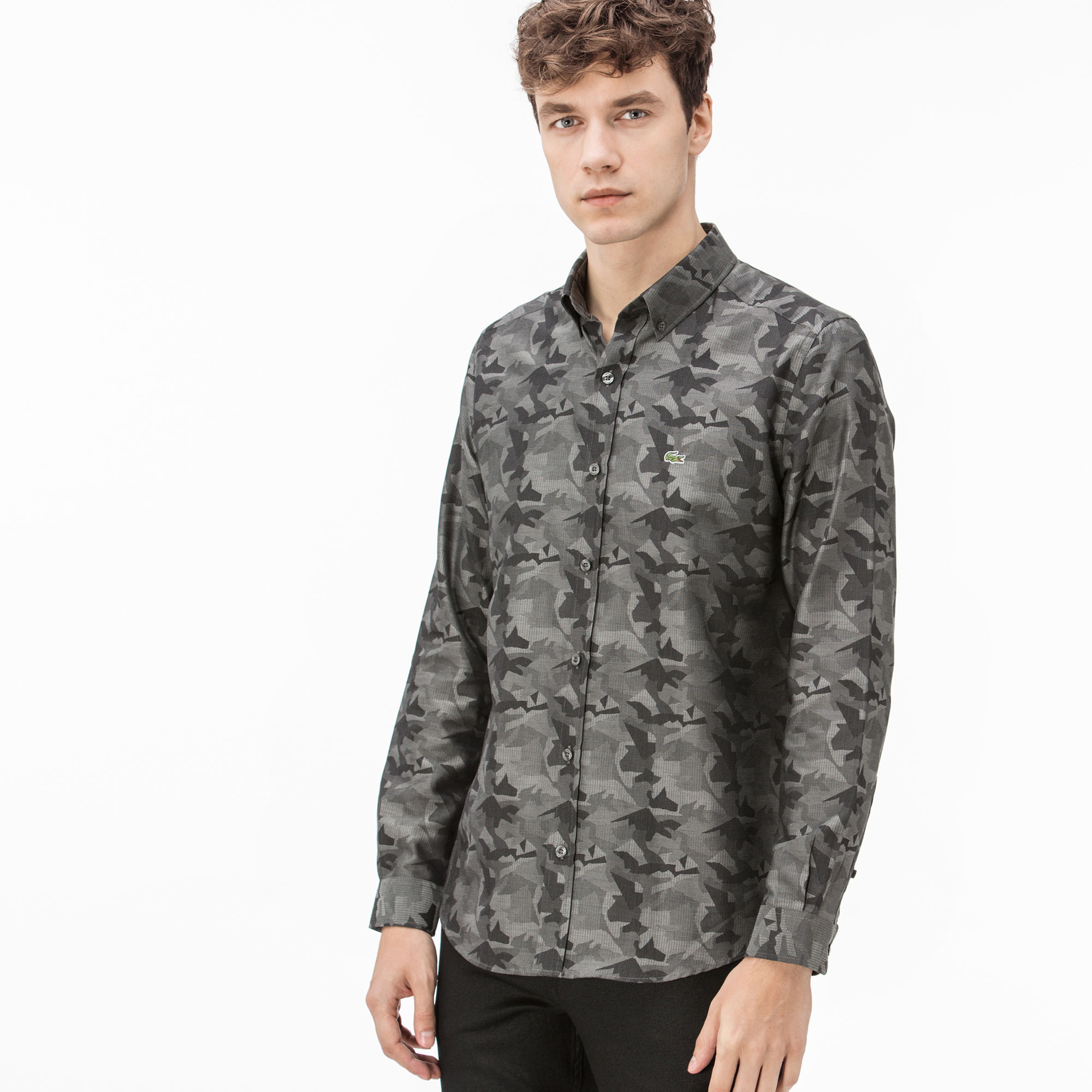 Lacoste Erkek Slim Fit Siyah Gömlek