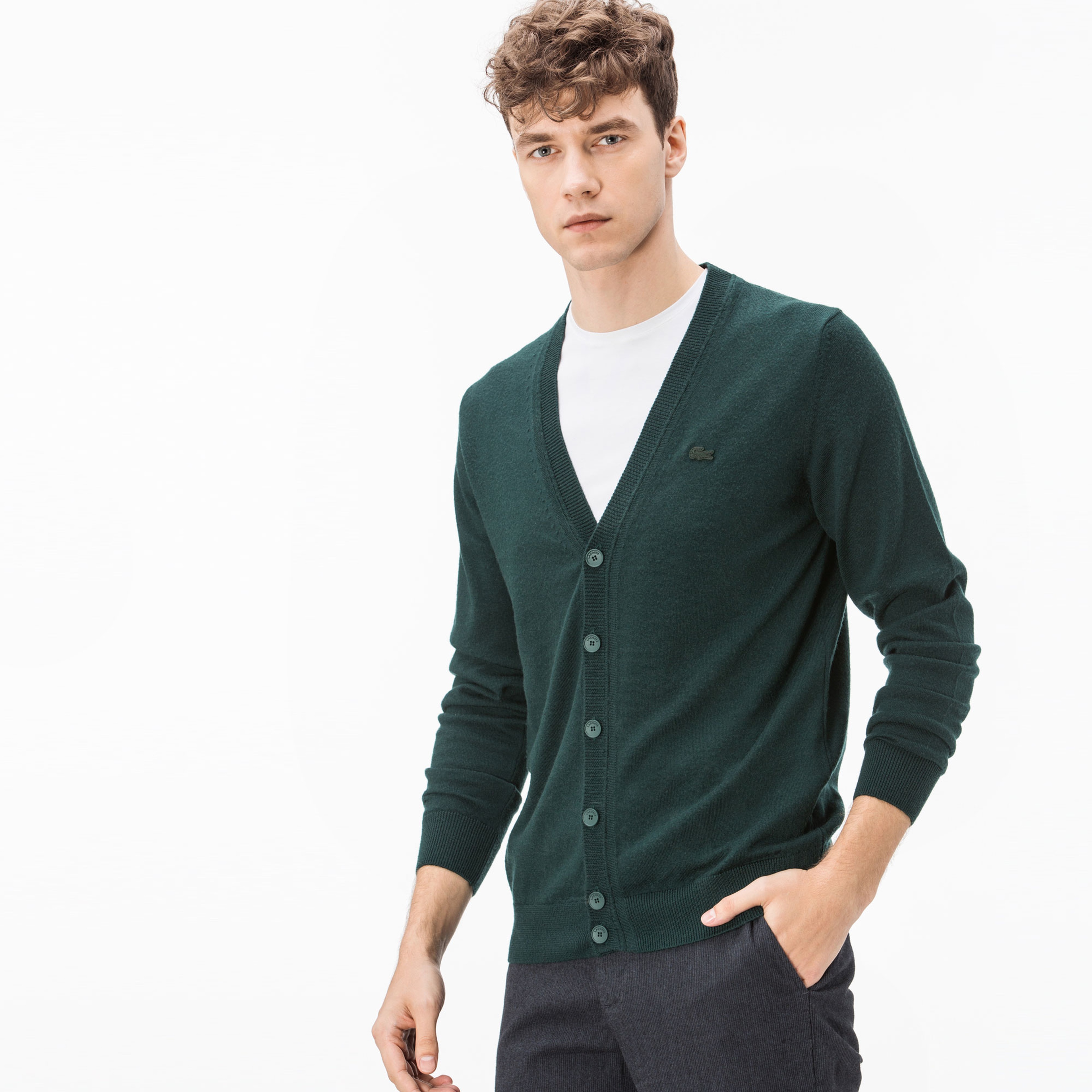 Lacoste Erkek Koyu Yeşil Triko