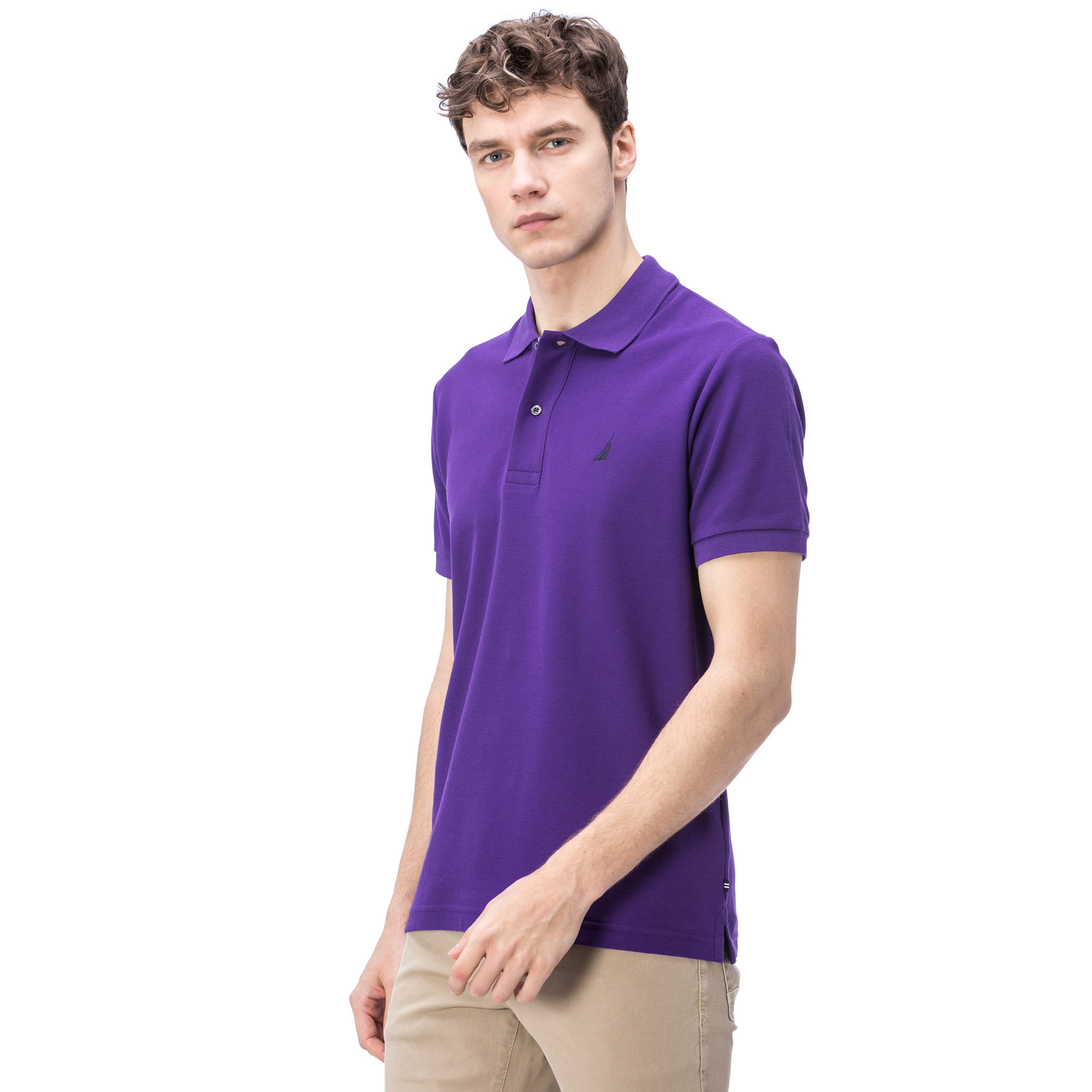 Nautica Erkek Classic Fit Mor Polo