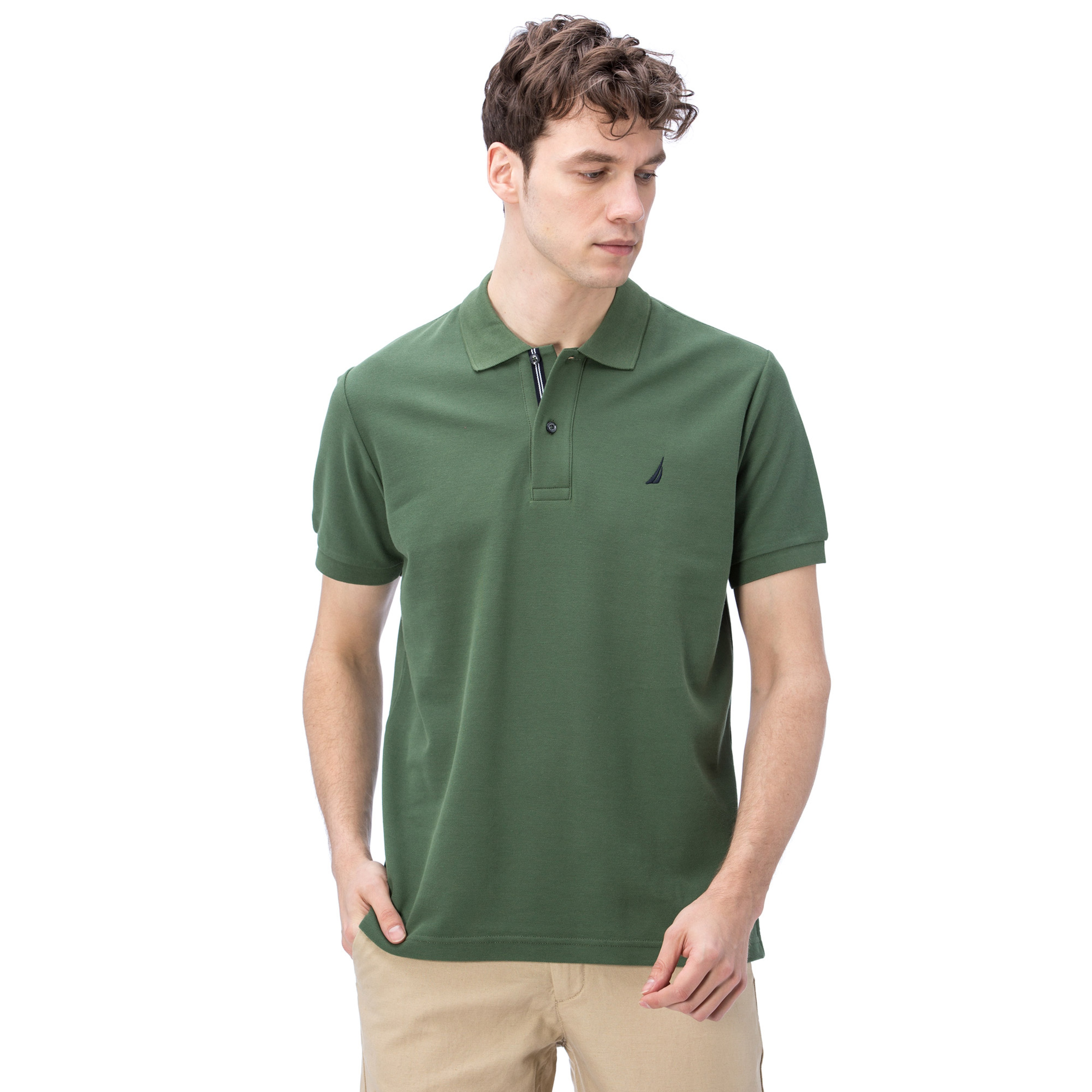 Nautica Haki Classic Fit Polo