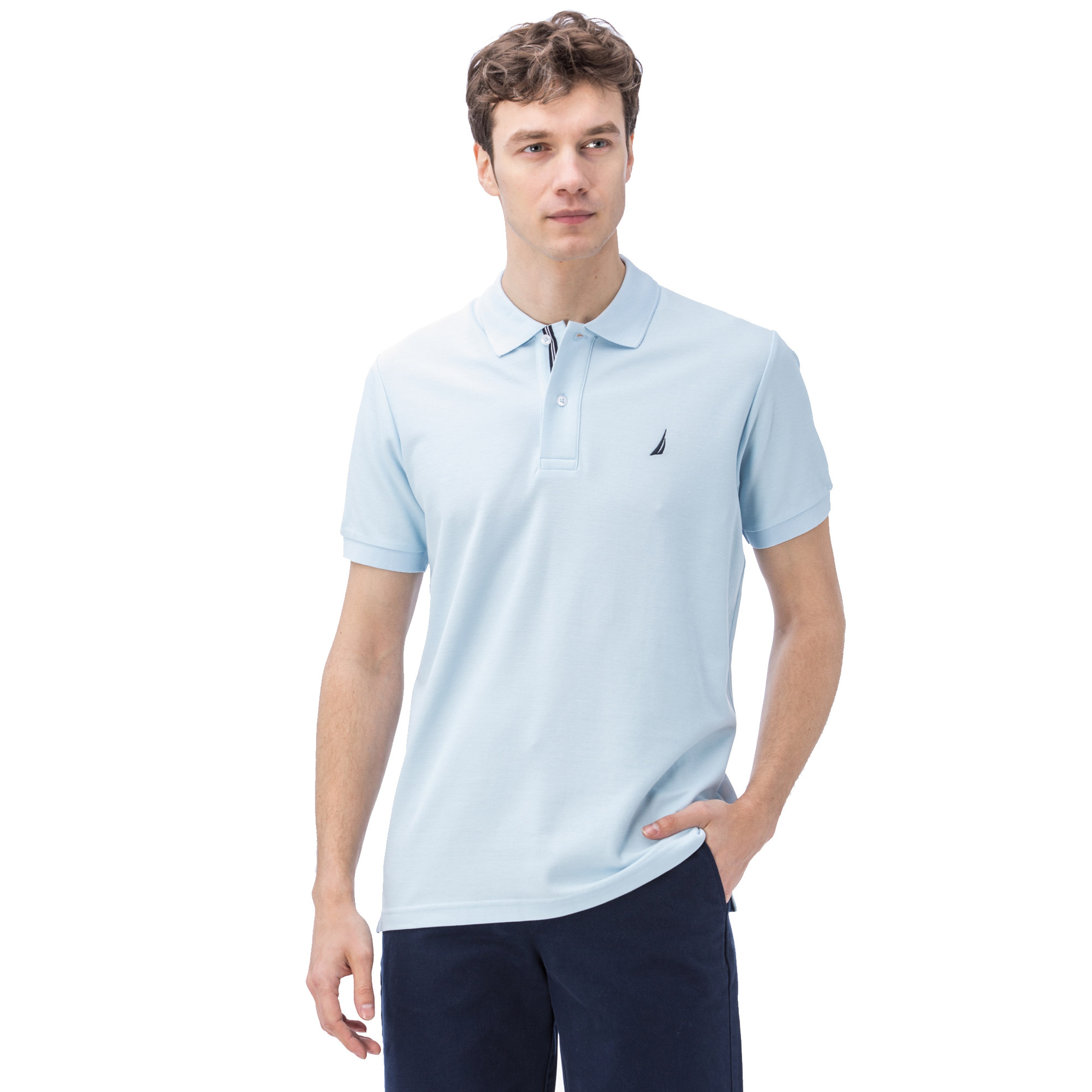 Nautica Erkek Classic Fit Mavi Polo