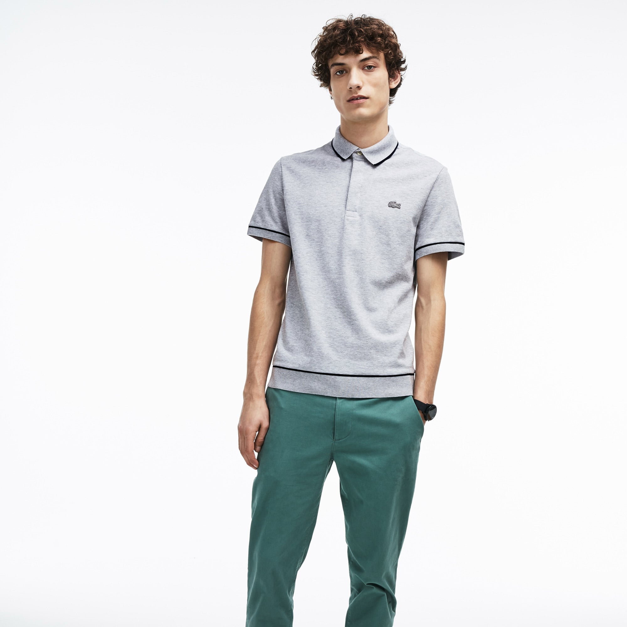 Lacoste Erkek Regular Fit Gri Polo