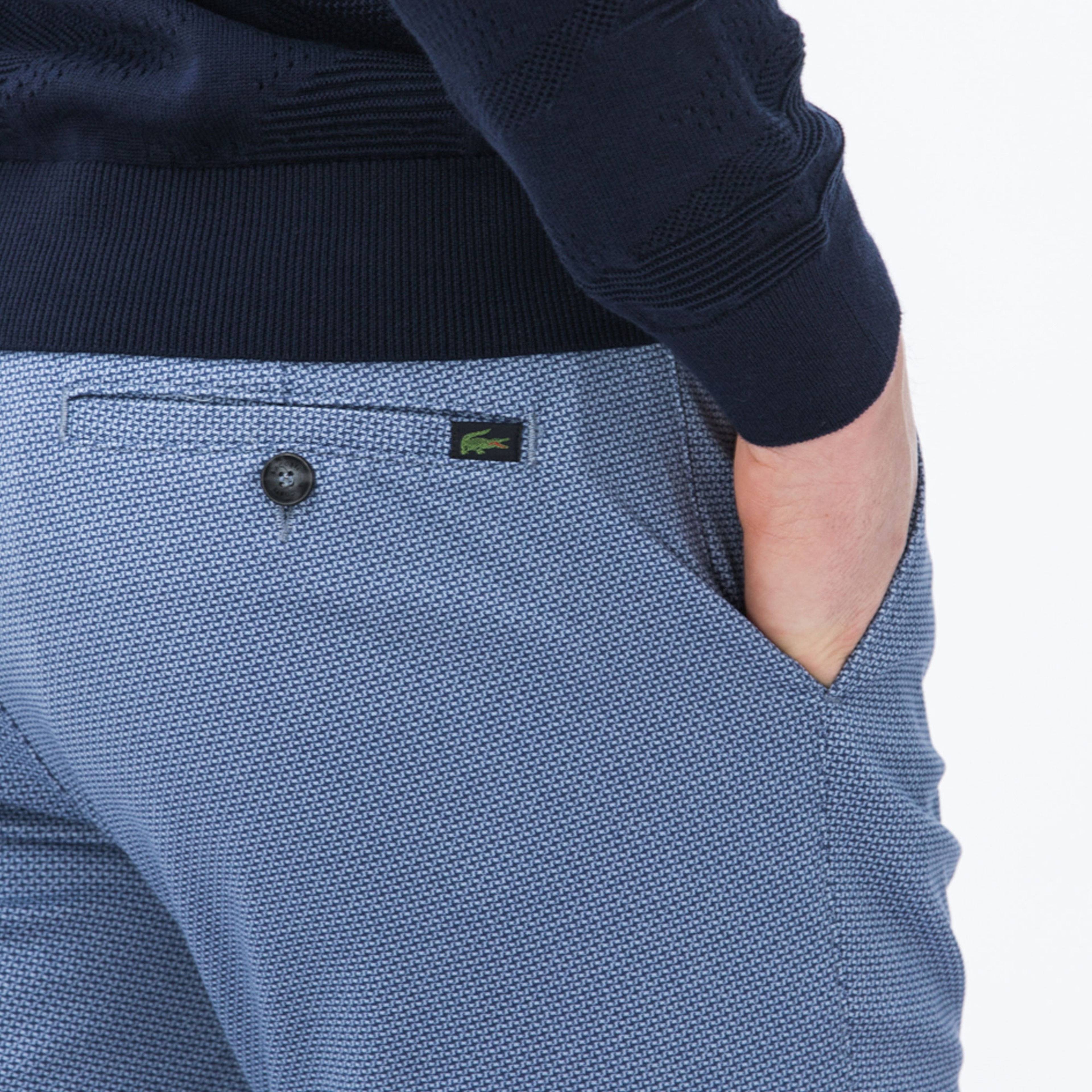 Lacoste Erkek Slim Fit Mavi Chino Pantolon