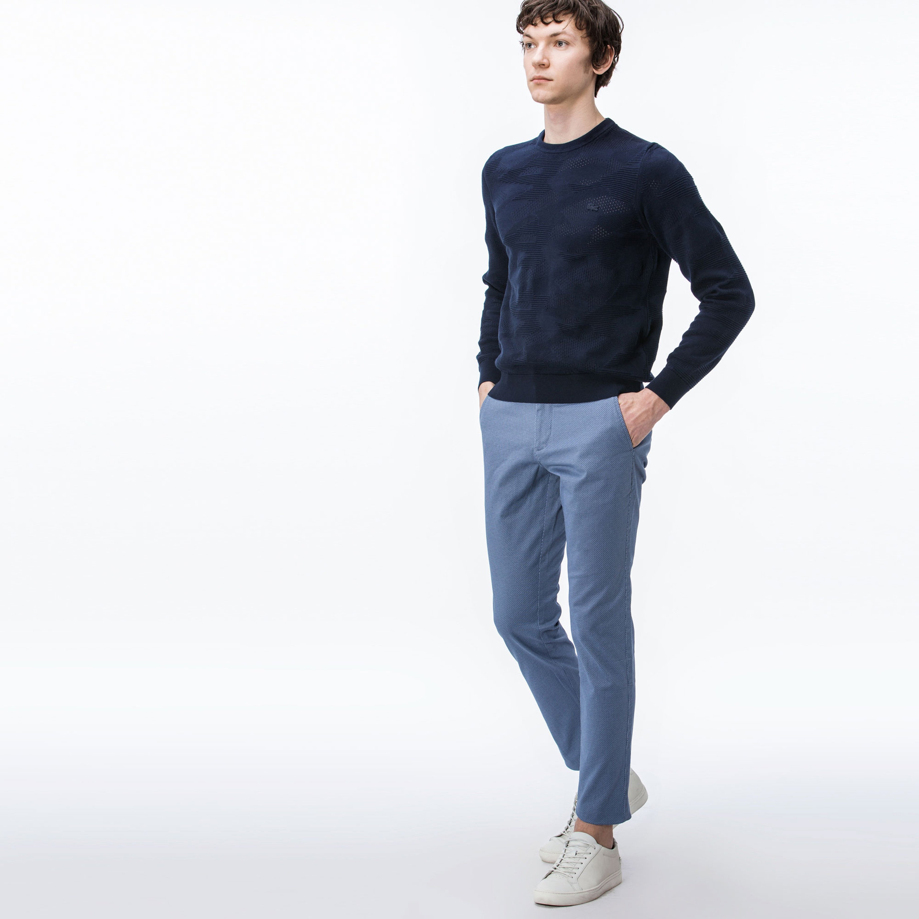 Lacoste Erkek Slim Fit Mavi Chino Pantolon